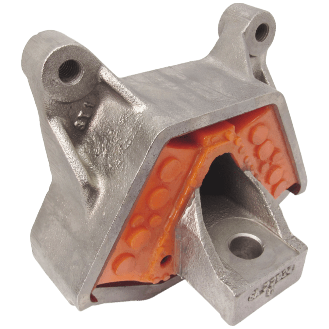 Polyurethane right and left engine mount rear Iveco EuroCargo 1991-2002 RECONSTRUCTION OF YOUR: 4837866, 98417332 wholesale from PolyPro.