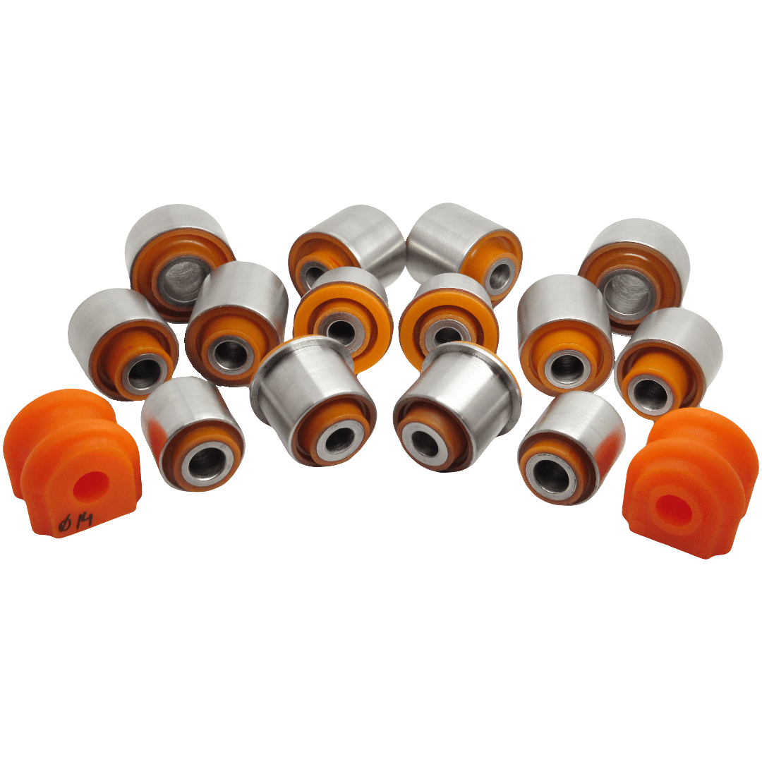 Polyurethane rear suspension kit Hyundai Santa Fe 2006-2012: 553423K000, 26845AP, 26844AP, CVKH-78, CB-H072, HYAB-SANC1, BSA-HU005, 516171, SCR-4068, DCC010155, T4803090 OEM, 12-06-2278, 55110-3K000, 55342 2P000, 55342 2J000, 55120 3K000, 55342-3K000, 55238 3J000, 551103K000, 553422P000, 553422J000, 551203K000, 553423K000, 552383J000, 552182B000, HYABSANC2, 552582P000, 551182B100, HYABSANC3, 551002B100, 551182J000, TAB-163, TAB-211, TAB211, 55257-2P000, 55216-2S000, 48702-35070, 48720-35051, CVT-60, T25ZJ95E1, CVKK-87, TY-0637, RU-080, 1-06-297, TY-0640, BH21188, 1-06-297, TAB163, 552572P000, 552162S000, 4870235070, 4872035051, 48720-35030, 48720-35040, 48720-35050, 4872035030, 4872035040, 4872035050, 551182B000, 55118 2B000, 516173, DCC010249, CVKH-170, 77-01156-SX, HYAB-SANC4, 1201-SANC4, 12-06-2277, 12-06-2277, 52710 3K050, 52720 3K050, 527103K050, 527203K050, HYSBCMR, 555132B200, HYSB-CMR, 55513-2B200, HYSB-I30R, 55513-1H100, HYSBI30R, 555131H100 wholesale from PolyPro.