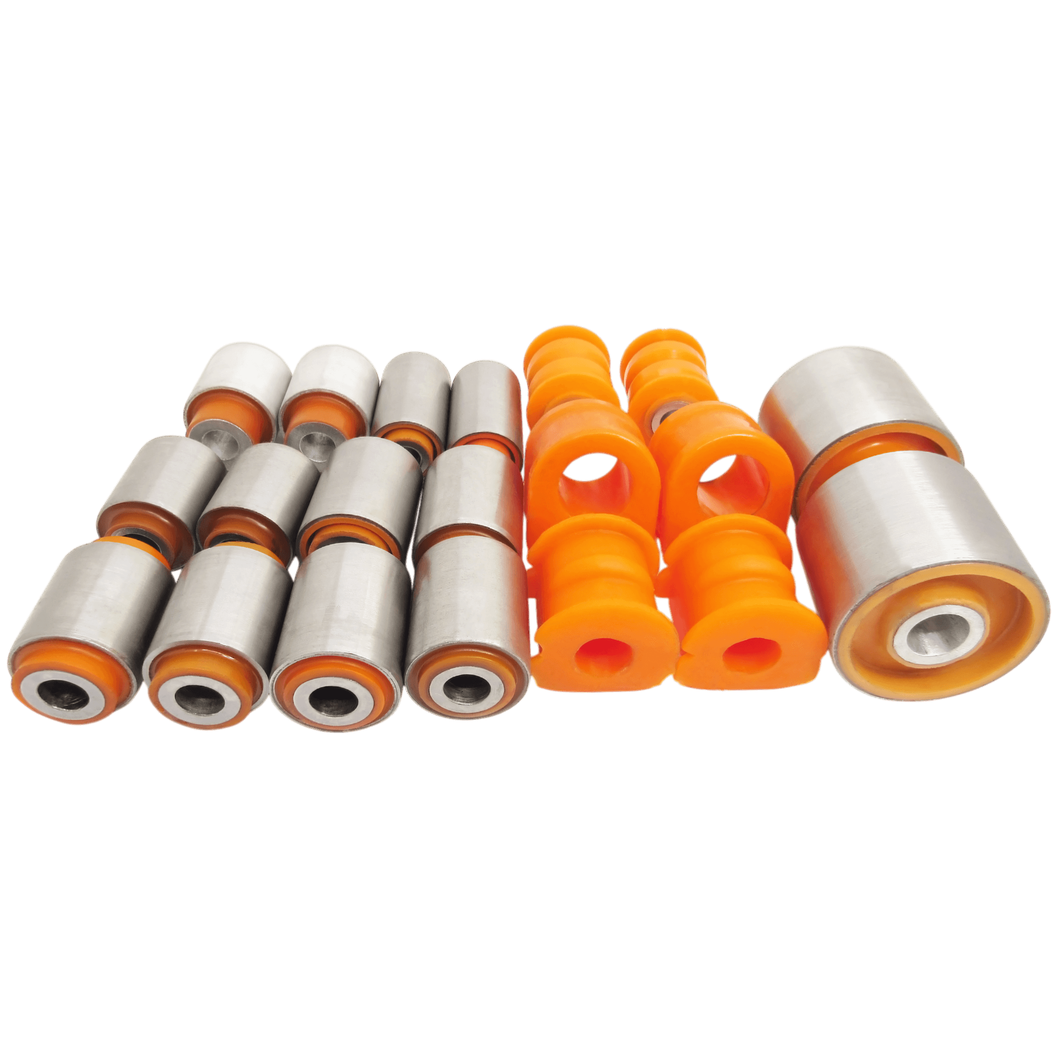 Polyurethane front and rear suspension kit Chevrolet Captiva 2006-2018: 96626251, 96809676, 96819161, 96819162, 25995127, 96810752, 96626409, 96626410, 96626419, 95101967, 96626425, 96626433, 96626434 wholesale from PolyPro.