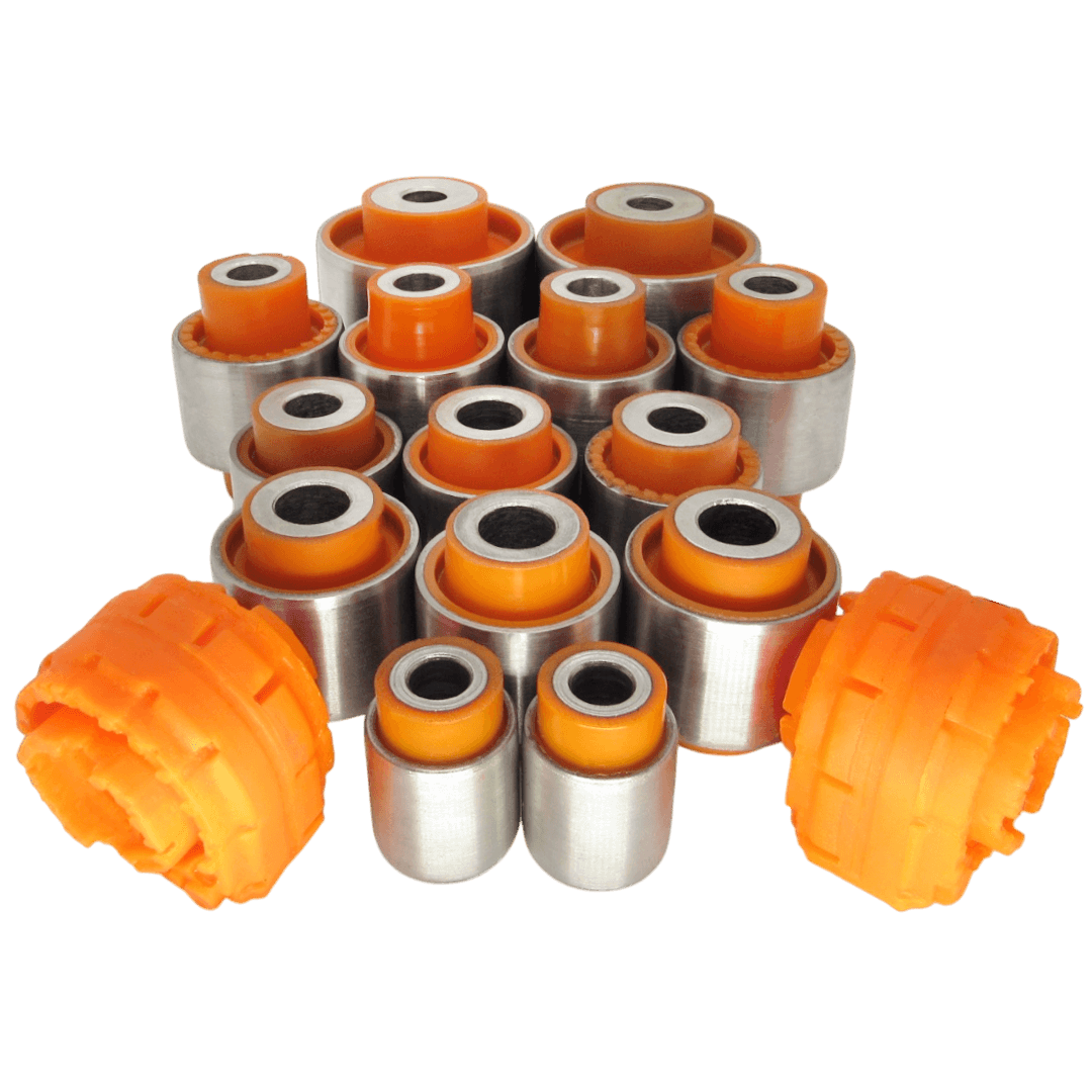 Polyurethane rear suspension kit Skoda Octavia 2004-2013: 1K0511327AQ, 1K0505465K, 1K0501529F, 1K0501530C, 1K0505541D, 1K0505223K, 1K0505224K, 1K0505323N, 1K0505311AB, 1K0505553A wholesale from PolyPro.
