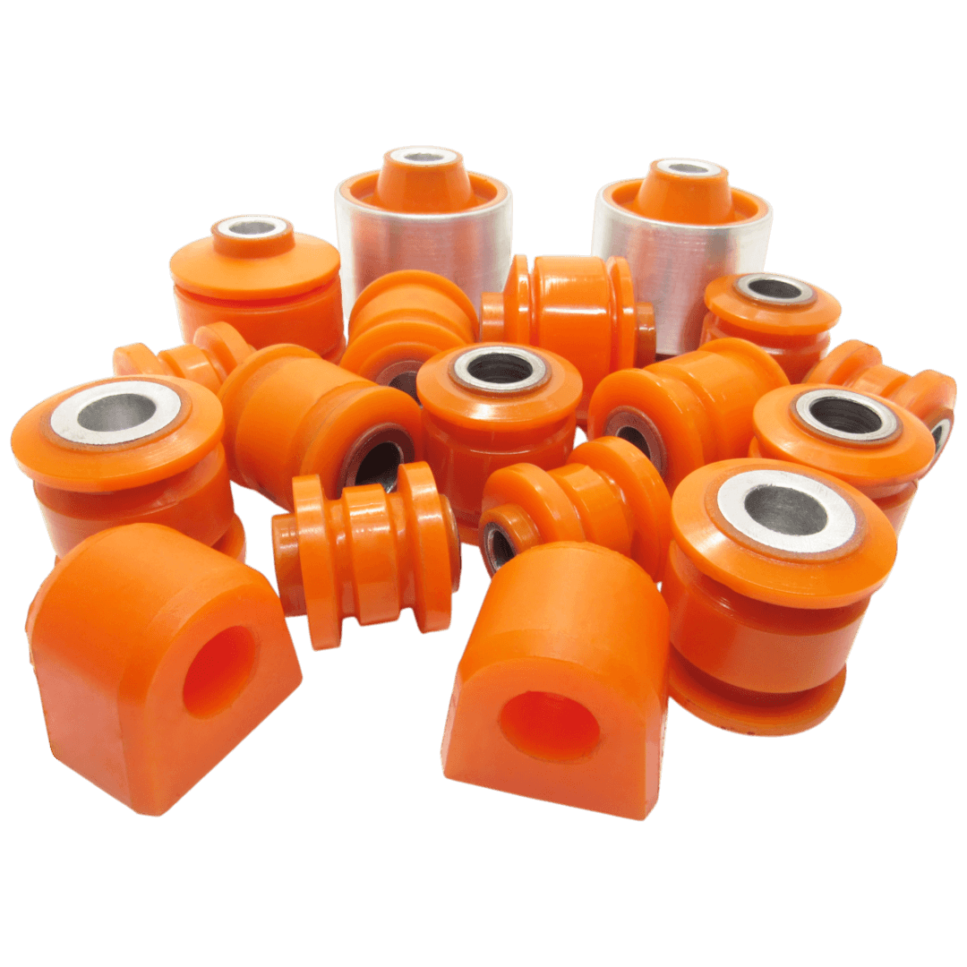 Polyurethane rear suspension kit Subaru Forester 1997-2002: 20401AA020, SSB-S11R, SSBS11R, 20271AA021, SAB-012, SAB012, 20254SA000, 20271AA020, SAB-004, SAB004, 20271AA040, 20271AA010, SAB-005, SAB005, 20251AA010, SAB-007, SAB007, 20251AA050, 20254SA010, 20250AC100, 20250AA004, 20250AA002, 20250AC000, 20250AA040, 20250AA000, 20250AA050, 20250AA001, 20250AA003, 20251AA021, SAB-008, SAB008, 20251AA061, 20251AA020, 20251AA000, SAB-003, SAB003, 20251AA040, 20481AA001, 20481AA000, J67001YMT, Q034-0400, Q0340400, SU-0604, SU0604, 3508001, SLs-8001, SLs8001, 8-06-279, 806279, 0823-B11R, 0823B11R, 0823-003, 0823003, 86.16.736, 8616736, 16516AP, ATLsB1003, QL0201P, ADS78502, 53051209, SU-0001, SU0001, J4897000, 29685, 0823-003AL, 0823003AL, QF17D00008, 26.LB.716, 26LB716, Ls22032, SU-227, SU227, 106-07-701, 10607701, 09-33-482, 0933482, SS-1292, SS1292, 59596, C7283LR, PS4404, Ls27001, JTS7526, 87 92 9685, 87929685, RU-367, RU367, 56-17002-SX, 5617002SX, 83061, SU-Ls-4118, SULs4118, 8-15-1224, 8151224, TC1592, 34-16 060 0000, 34160600000, CSL18002 wholesale from PolyPro.