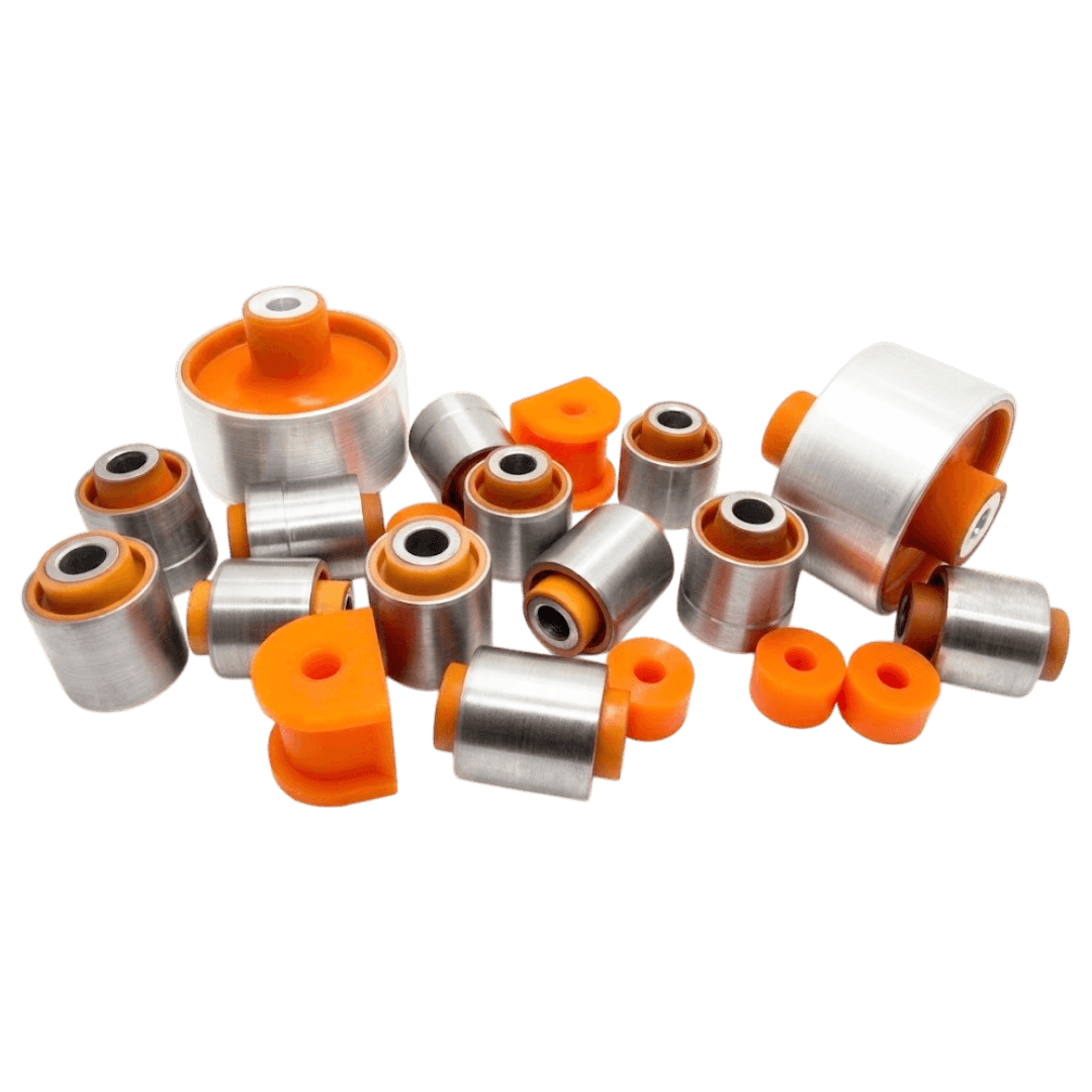 Polyurethane rear suspension kit Mitsubishi Lancer 2000-2009: MR491911, MR403485, MN100110, 4120A001, MR476595, MR954887, MR589637 wholesale from PolyPro.