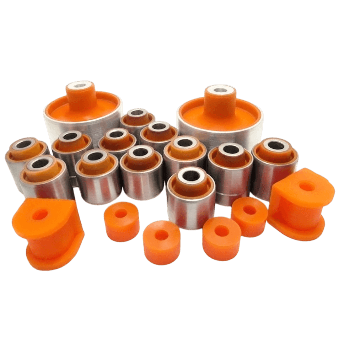 Polyurethane rear suspension kit Mitsubishi Lancer 2000-2009: MR491911, MR403485, MN100110, 4120A001, MR476595, MR954887, MR589637 wholesale from PolyPro.