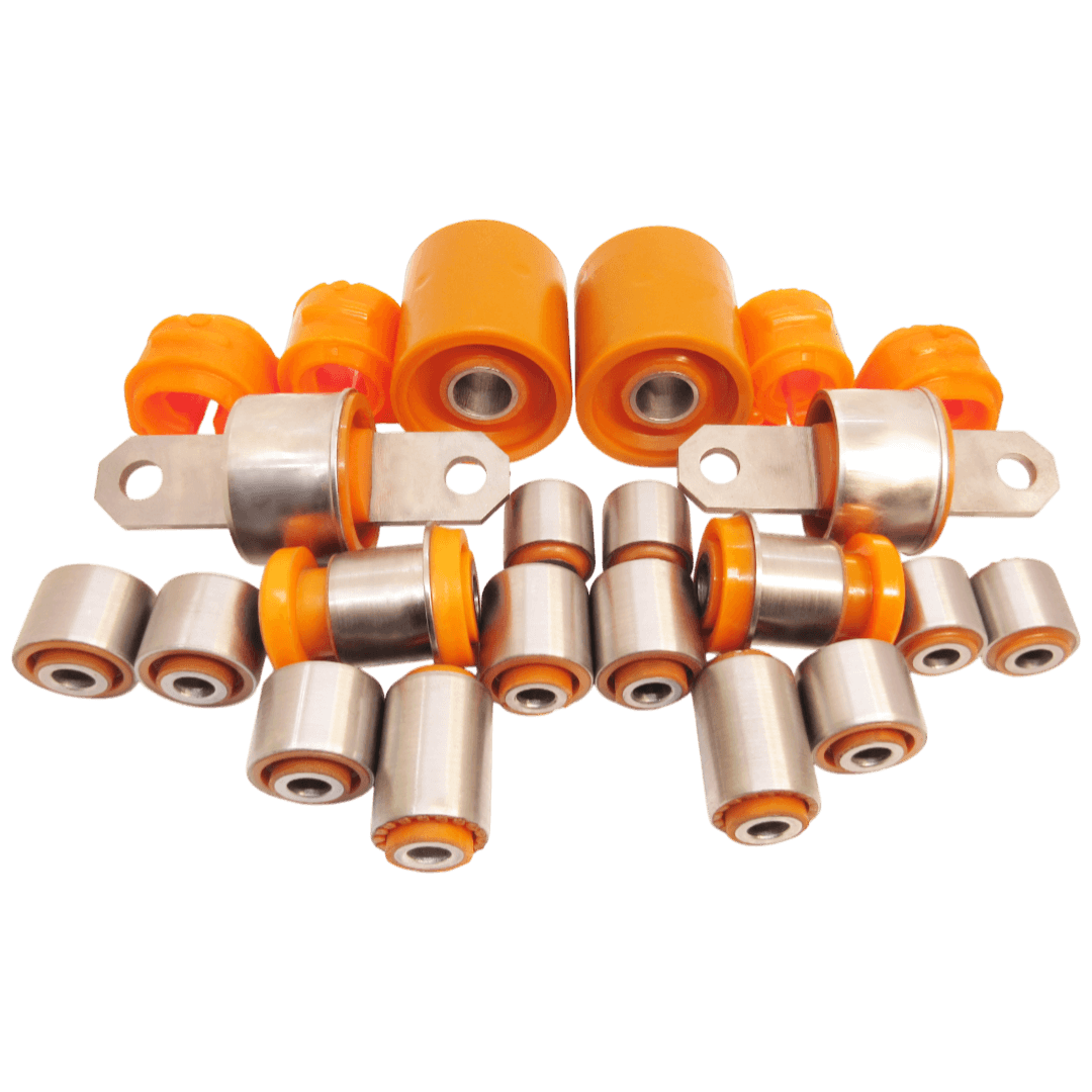 Polyurethane front and rear suspension kit Mazda 3 2003-2009: B32H-34-300D, B32H34300D, B32H-34-350D, B32H34350D, BP4K-34-156A, BP4K34156A, BP4K-28-156D, BP4K28156D, BP4K-28-300E, BP4K28300E, BP4K-28-C10B, BP4K28C10B, BP4K-28-500E, BP4K28500E, BP4K-28-200H, BP4K28200H, BP4K-28-250H, BP4K28250H, C2Y6-28-46X, C2Y62846X wholesale from PolyPro.