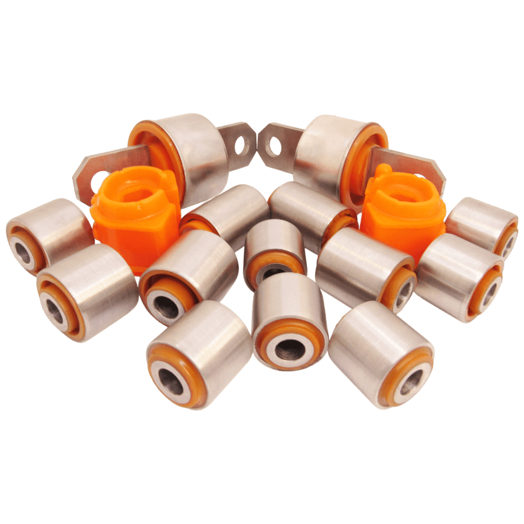 Polyurethane rear suspension kit Mazda 3 2003-2009: BP4K-28-156D, BP4K28156D, BP4K-28-300E, BP4K28300E, BP4K-28-C10B, BP4K28C10B, BP4K-28-500E, BP4K28500E, BP4K-28-200H, BP4K28200H, BP4K-28-250H, BP4K28250H, C2Y6-28-46X, C2Y62846X wholesale from PolyPro.