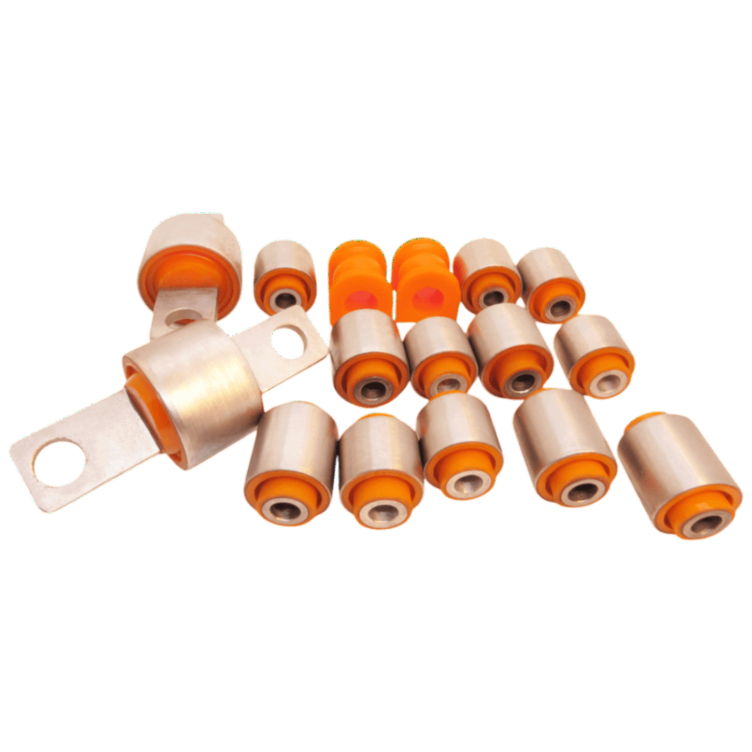 Polyurethane rear suspension kit Mazda 6 2002-2008: GJ6A-28-450, GJ6A28450, GJ6A-28-C10A, GJ6A28C10A, GJ6A-28-500D, GJ6A28500D, GJ6A-28-200J, GJ6A28200J, GJ6A-28-250J, GJ6A28250J, GJ6A-28-300B, GJ6A28300B, GJ6A-28-350B, GJ6A28350B, GJ6A-28-156, GJ6A28156 wholesale from PolyPro.