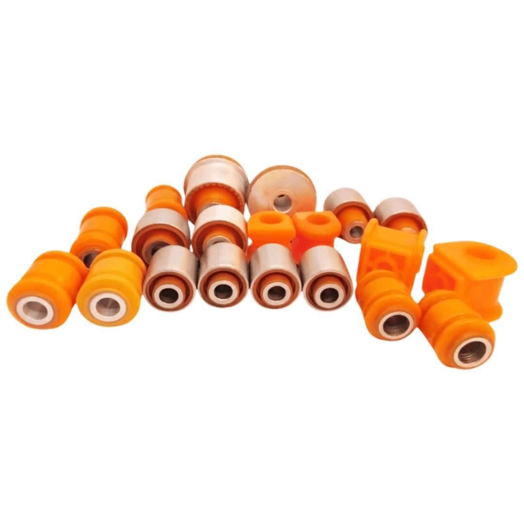 Polyurethane front and rear suspension kit Toyota Avensis 2003-2009: 4806805070, 4806905070, 4881505110, 4881805070, 4877021011, 4872005030, 4872505080, 4873005060, 4871005071, 4872505071, 4806005012, 4807005012, 4872505091, 4872505141 wholesale from PolyPro.
