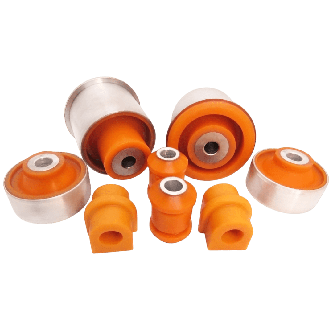 Polyurethane front and rear suspension kit Chevrolet Aveo 2002-2011: 96870461, 96653351, 96435295, 96535095, 96535092, CHSB-T200F, CHSBT200F, 95479763, 96653381, 96535088, 95975940, CHABAVB, 96815894, 9653-5082, 96535082, 96535087, 96834085, CHAB-AVU, CHABAVU, CHAB-AVES, CHABAVES, 96535050, 96494500, 96495468, 96535146, 96653128, 1J0 501 541 C, 1J0501541C, 6R0 501 541, 6R0501541, 6R0 501 541 A, 6R0501541A, 6R0 501 541 C, 6R0501541C, CHAB-AVT200R, CHABAVT200R, 6LL 501 541, 6LL501541, 6Q0 501 541 E, 6Q0501541E, 1J0 501 541 B, 1J0501541B, 1J0 501 541E, 1J0501541E, 1J0 501 541 D, 1J0501541D, 1J0501541DS, 6R0 501 541 B, 6R0501541B wholesale from PolyPro.