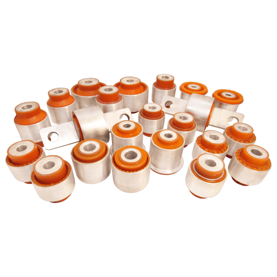 Polyurethane front and rear suspension kit Tesla Model Y 2020-: 1188423-00-A, 118842300A, 1188427-00-B, 118842700B, 1188431-00-A, 118843100A, 1044441-00-F, 104444100F, 1188416-00-G, 118841600G, 1188411-00-F, 118841100F, 1044326-00-J, 104432600J, 1044321-00-J, 104432100J, 1044324-00-F, 104432400F, 1044354-00-A, 104435400A, 1044359-00-A, 104435900A, TLAB-001, TLAB001, 6724-M3FLRR, 6724M3FLRR, 6724-M3FLRL, 6724M3FLRL, 1288359-99-B, 128835999B, 1188341-00-C, 118834100C, 1288341-99-B, 128834199B wholesale from PolyPro.