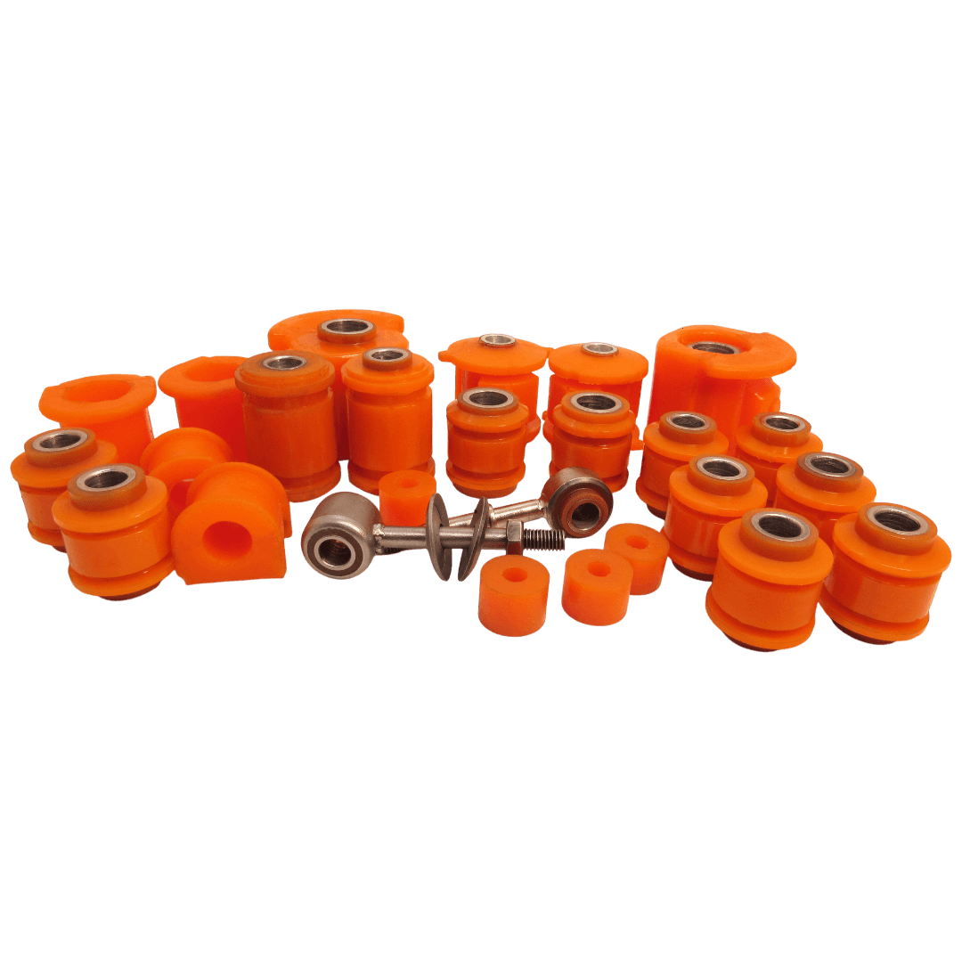 Polyurethane front and rear suspension kit Geely Ck 2005-2016: 1400578180-01, 140057818001, 1014000504, 1014000504AP, 1014000515, 1014000516, 1014000513, 1014000514, 1064020005, 1400631180, F2916210, 1400642180, 2911052001, 2911020001, BC3704, 2911040001, BC3703 wholesale from PolyPro.