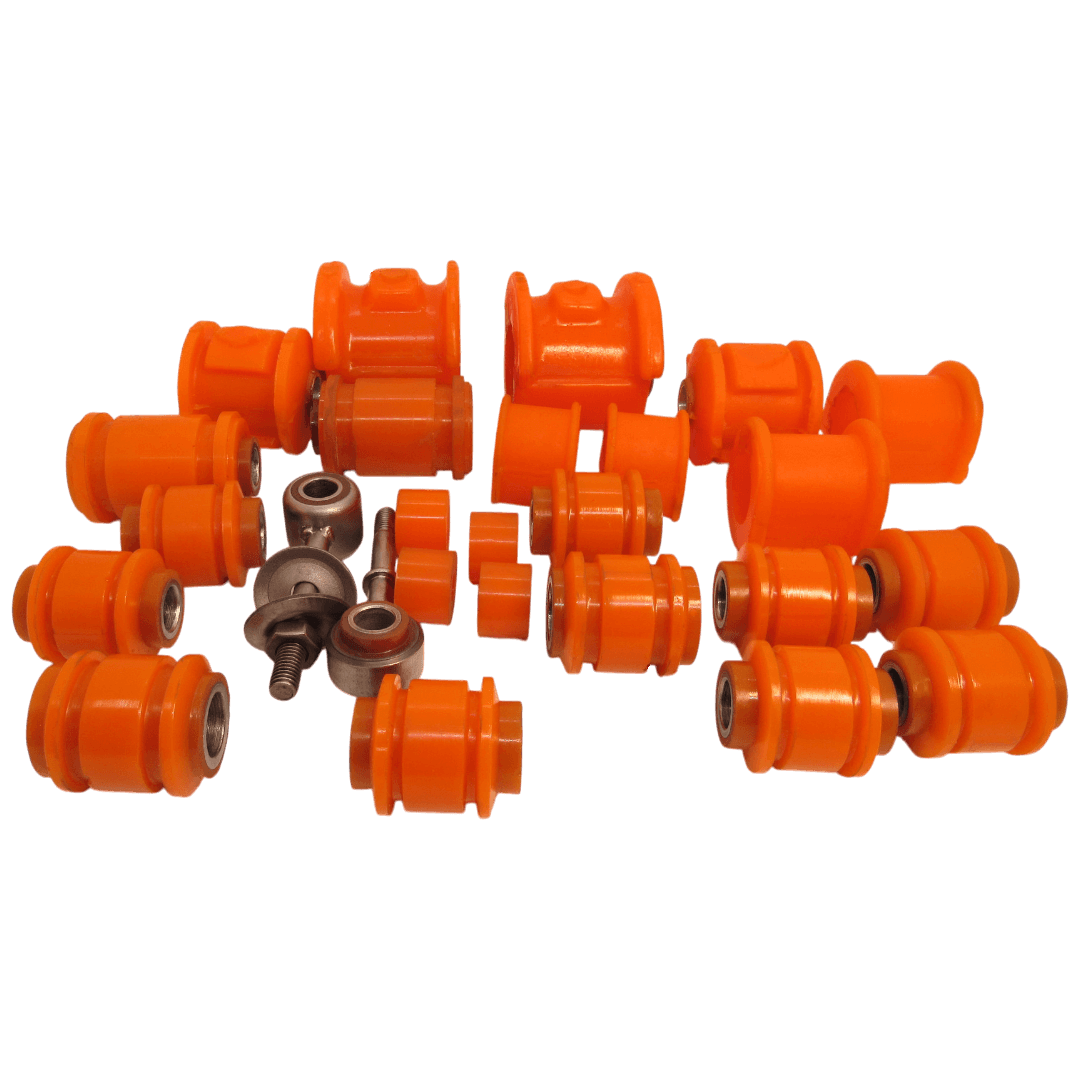 Polyurethane front and rear suspension kit Geely Ck 2005-2016: 1400578180-01, 140057818001, 1014000504, 1014000504AP, 1014000515, 1014000516, 1014000513, 1014000514, 1064020005, 1400631180, F2916210, 1400642180, 2911052001, 2911020001, BC3704, 2911040001, BC3703 wholesale from PolyPro.