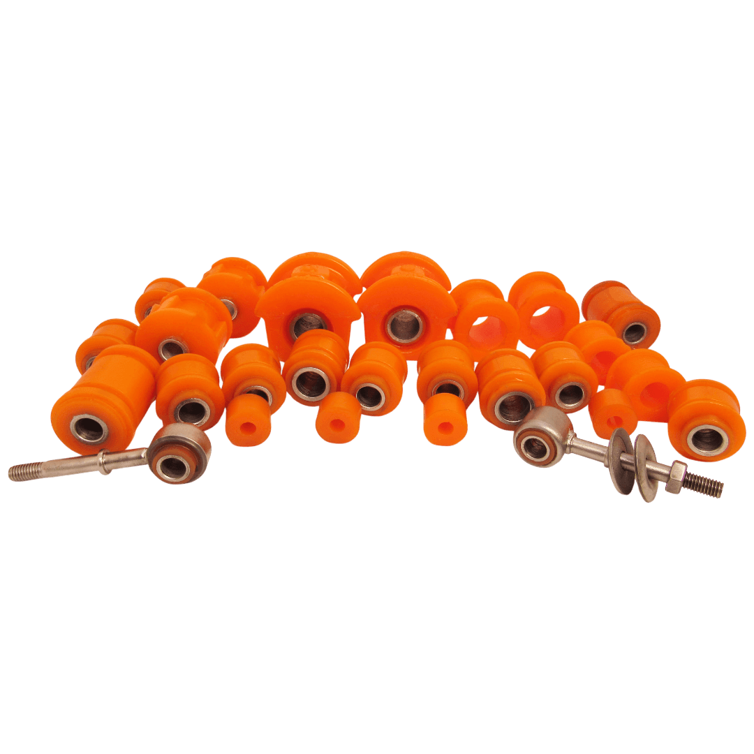 Polyurethane front and rear suspension kit Geely Ck 2005-2016: 1400578180-01, 140057818001, 1014000504, 1014000504AP, 1014000515, 1014000516, 1014000513, 1014000514, 1064020005, 1400631180, F2916210, 1400642180, 2911052001, 2911020001, BC3704, 2911040001, BC3703 wholesale from PolyPro.