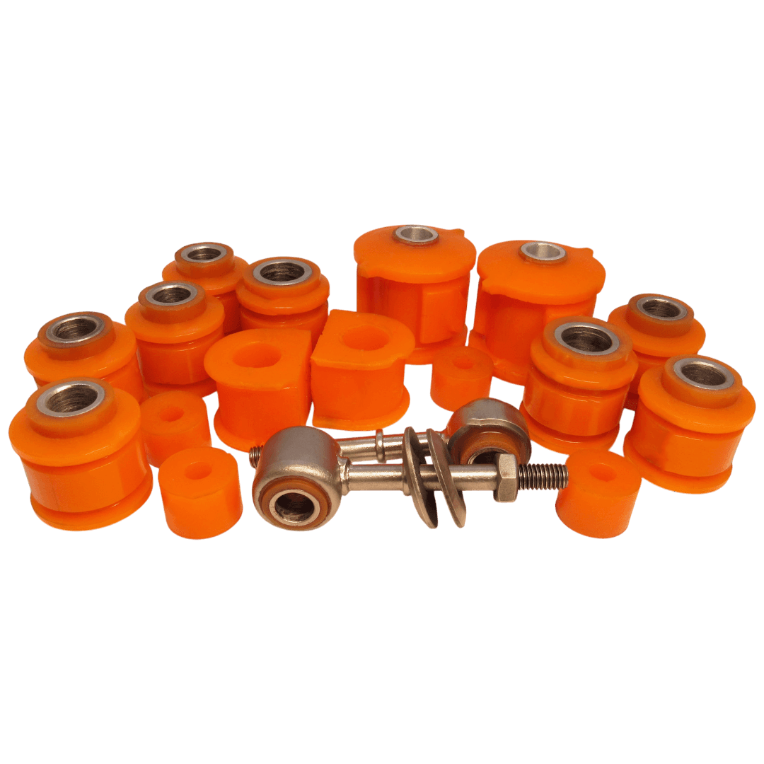 Polyurethane rear suspension kit Geely Ck 2005-2016: 1064020005, 1400631180, F2916210, 1400642180, 2911052001, 2911020001, BC3704, 2911040001, BC3703 wholesale from PolyPro.
