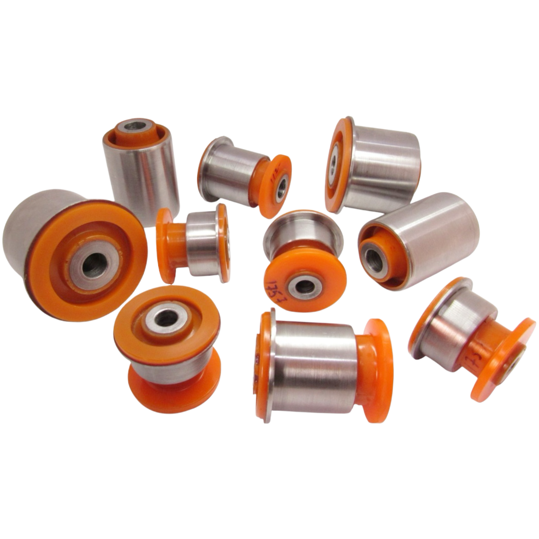 Polyurethane front suspension kit Porsche Cayenne 2010-2018: 7L0407077, 30931344, VWAB006, 2324-TOUARUF, 7L0 407 021 B, 7L0 407 021 A, 7L0 407 021, 955 341 027 00, 955 341 027 01, 955 341 027 02, 970 341 051 03, 970 341 051 10, 955 341 588 10, 7L0 407 183 A, VWAB-004, 7L0412333A, VWAB008, 955 343 243 01, 7L0 412 333, 7L0407182E, 15407061, 2301-007, 18317AP, 34840, 110052610, BSG 90-700-111, 2684, BSK6917, FRD0551, TD844W, 181271EGT, VWAB-007, 38811, CAB20002, FG0115, FL5695-J, 511490, 113 194 755, HR 201 164, BH33007H, 1140205700, AU-BS042, C8044, 30891 01, 30891 02, 37869, 06592, 52006808, 100 610 0010/HD, VO-SB-5624, 5104761, F8-6706, 02980, PSE1562, 2307-0598, 30 93 8811, 863641, 77-00860-SX, JBU640, JTC1060, JTC1058, 57-08496, 00721224, GM-5064, 7L0 407 182 B, 7L0 407 182 C, 7L0 407 182 E, 955 341 242 04, 955 341 242 03 wholesale from PolyPro.