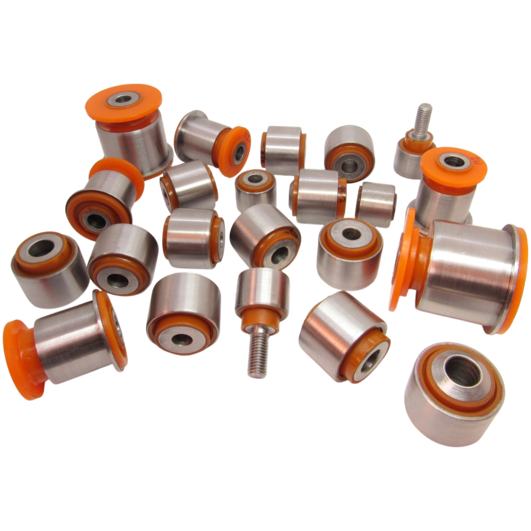 Polyurethane rear suspension kit Porsche Cayenne 2003-2010: VWAB003, 7L0501529D, 7P0501529, 7P0501530, 7L0505398, 7L0505312B, 7L0501529C, 7L8501529 A, 7L0505397, 7L0 505 554, 955 331 045 30, 955 331 045 31, 955 331 045 32, VWAB001, 7L0505323A, 95533104900, 7L0 505 375 A, 955 331 047 10, VWAB002, VWAB-005, 7L0505311B, 95533101811, 95534158810, 7P0505311E, 7P0505312E, 7L0505466D, 7L0505465D, 7L0505466A, 7L0505466B, 7L0505466C, 2323-001RH, 2323-001LH, 7L0 505 465 C, 7L0 505 465 A, 7L8 505 465, L8 505 466, 7L8 505 466 B, 7L8 505 465 A, 7L8 505 466 A, 7L8505466, 7L0 505 465 B, 7L8 505 465 B, 955 333 069 21, 955 333 069 10, 955 333 069 11, 955 333 070 21, 955 333 070 10, VWAB-004 wholesale from PolyPro.
