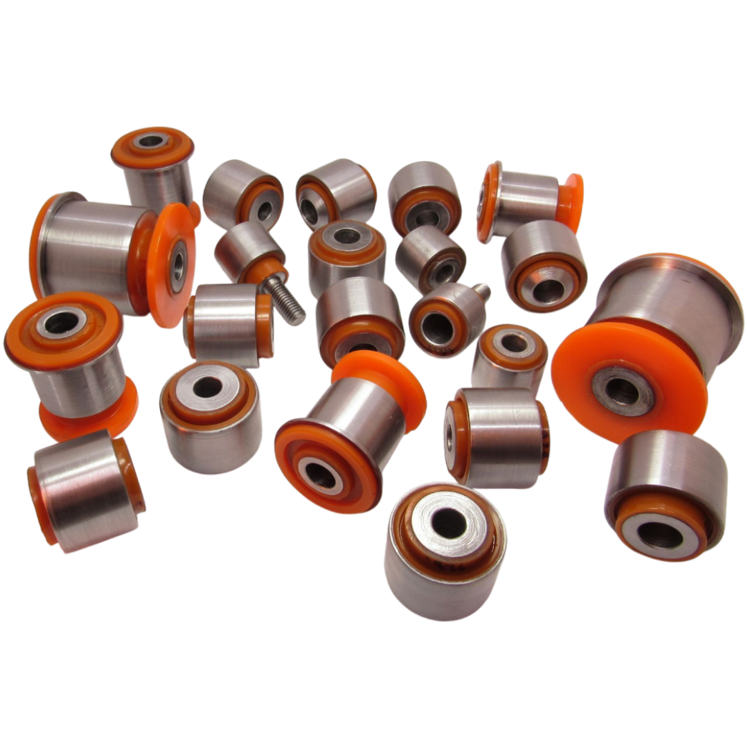 Polyurethane rear suspension kit Porsche Cayenne 2003-2010: VWAB003, 7L0501529D, 7P0501529, 7P0501530, 7L0505398, 7L0505312B, 7L0501529C, 7L8501529 A, 7L0505397, 7L0 505 554, 955 331 045 30, 955 331 045 31, 955 331 045 32, VWAB001, 7L0505323A, 95533104900, 7L0 505 375 A, 955 331 047 10, VWAB002, VWAB-005, 7L0505311B, 95533101811, 95534158810, 7P0505311E, 7P0505312E, 7L0505466D, 7L0505465D, 7L0505466A, 7L0505466B, 7L0505466C, 2323-001RH, 2323-001LH, 7L0 505 465 C, 7L0 505 465 A, 7L8 505 465, L8 505 466, 7L8 505 466 B, 7L8 505 465 A, 7L8 505 466 A, 7L8505466, 7L0 505 465 B, 7L8 505 465 B, 955 333 069 21, 955 333 069 10, 955 333 069 11, 955 333 070 21, 955 333 070 10, VWAB-004 wholesale from PolyPro.