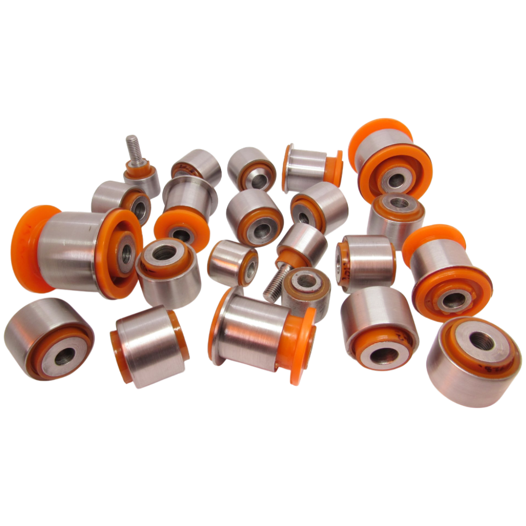 Polyurethane rear suspension kit Porsche Cayenne 2003-2010: VWAB003, 7L0501529D, 7P0501529, 7P0501530, 7L0505398, 7L0505312B, 7L0501529C, 7L8501529 A, 7L0505397, 7L0 505 554, 955 331 045 30, 955 331 045 31, 955 331 045 32, VWAB001, 7L0505323A, 95533104900, 7L0 505 375 A, 955 331 047 10, VWAB002, VWAB-005, 7L0505311B, 95533101811, 95534158810, 7P0505311E, 7P0505312E, 7L0505466D, 7L0505465D, 7L0505466A, 7L0505466B, 7L0505466C, 2323-001RH, 2323-001LH, 7L0 505 465 C, 7L0 505 465 A, 7L8 505 465, L8 505 466, 7L8 505 466 B, 7L8 505 465 A, 7L8 505 466 A, 7L8505466, 7L0 505 465 B, 7L8 505 465 B, 955 333 069 21, 955 333 069 10, 955 333 069 11, 955 333 070 21, 955 333 070 10, VWAB-004 wholesale from PolyPro.