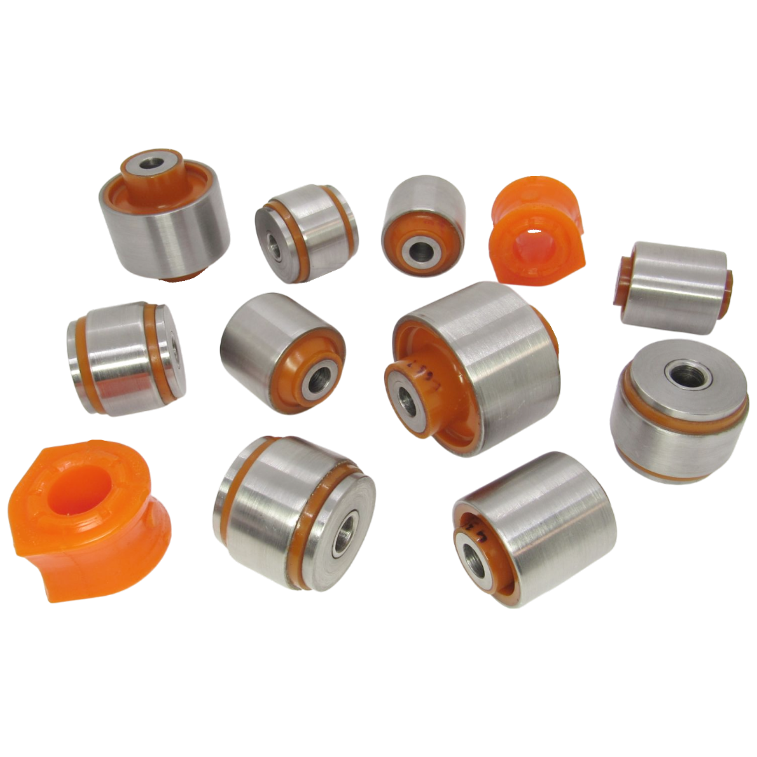 Polyurethane front suspension kit Lancia Thesis 2001-2009: 60687823, 60680200, 60680201, 46844503, 46844504, 60678241, 60678239, 60678238, 60675743, 46844502, 6 066 5922, 5 174 3778 wholesale from PolyPro.