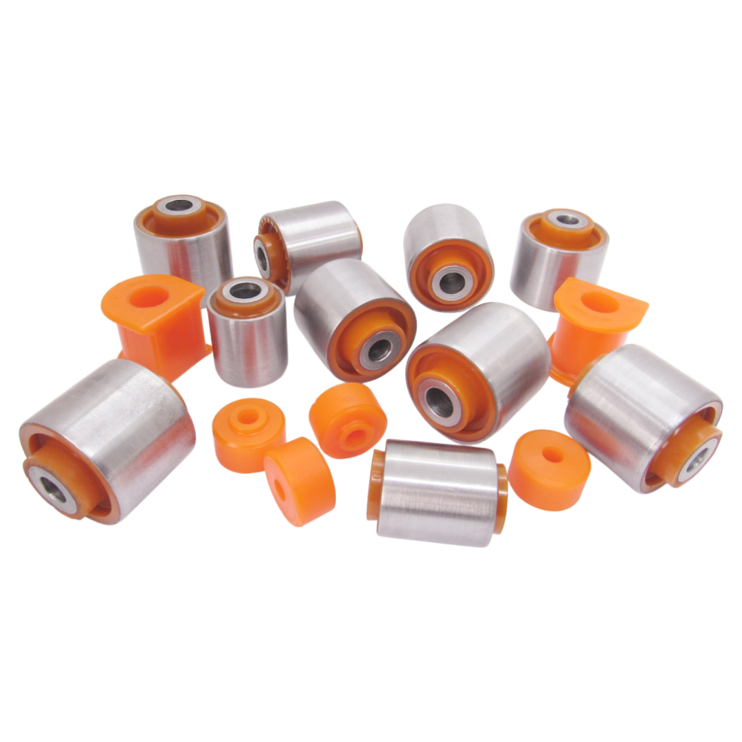 Polyurethane rear suspension kit Toyota Fj Cruiser 2006-2010: TAB-161, 48740-35040, 48740-60160, 48706-60060, TAB-157, 877060010, 4879060010, 4871035060, 4871035070, 4871435010, 4871060160, 4871035050, TAB159, 4872535020, 8973665020, 97366502, 464315, 464311, 97125086, 48720-35060, 48720-35061, 0125-LC120L, 48815-10090, TSB-RZJ120R, 4881526100, TSB792, 4881514140, TSB-799, 48815-14130, 0123-GRJ200R, 48802-60100, 48817-60010, 90948-02201, 90948-02202, TF69Y0-2906620, 3 50 153, 48817-22020, 48817-22010, 48817-30010, 48817-30020, 48817-YE010, 614 035 0009, 48817-02010, TSB-809, 02875013, 4246112, 2875013, TSB-789, 56127-50000, 90948-01003, 56112-VB000, 20638-61500, NSB-009, UH71-34-152, 56112-A01B0, 54817 36010, 56112-A0100, 56112-90J00, 54817 36000, 56112-V0100, 56112-BM400, 56112-A0100B, 56112-50Y00, 56112-09400, 56112-90J05, 44521-31010 wholesale from PolyPro.