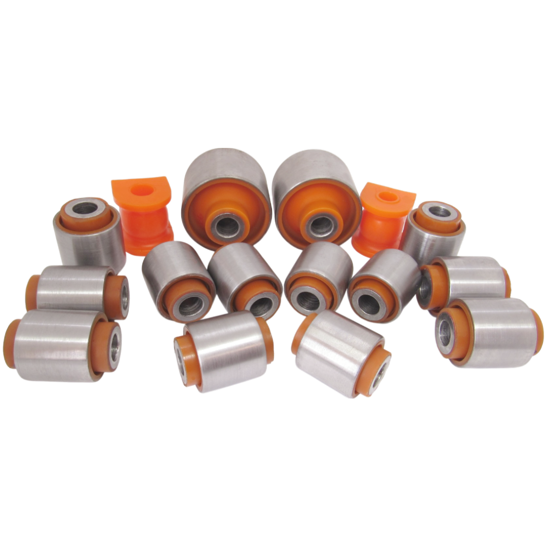 Polyurethane rear suspension kit Mazda Cx-9 2007-2013: MZAB126, TD1128300D, TD1128300C, L20628300B, BT4Z5A649A, BT4Z5A649B, MZAB125, TD1128C10, L20628C10, CT4Z5500B, MZAB124, TD1128200C, TD1328250C, BT4Z5500B, BT4Z5500C, TD1128250C, TD1328200C, 7T4Z-5500-AA, TD11-28-500A, 0525-TBR, MZSBCX7R, EG2128156A, TD13-28-156, EH14-28-156 wholesale from PolyPro.