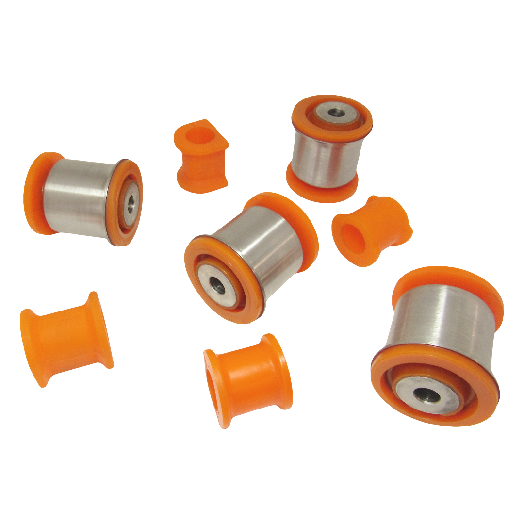 Polyurethane rear suspension kit Volkswagen T5 2003-2015: 7H0501132A, VWABT5RR1, VWAB-T5RR2, 7H0 501 131 A, 7H5 511 413 C, 7H5511413B, 7H5511413, VWSB-T5R, 7H0 511 413 A, 7H0 511 413, 7H0 511 414, VWSB-T5OUTR, 7H5 511 414 A, 7H5 511 414, VWSB-T5D23R-KIT wholesale from PolyPro.