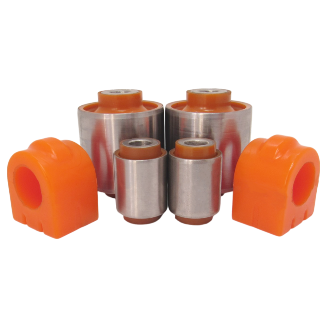 Polyurethane front suspension kit Ford Mustang 2015-: FR3Z-3078-B, MCS-190146, FR3Z-3079-B, MCS-190147, FR3Z-3078-A, MCF-2327, FR3Z-3079-A, MCF-2328, FR3Z-5484-A wholesale from PolyPro.