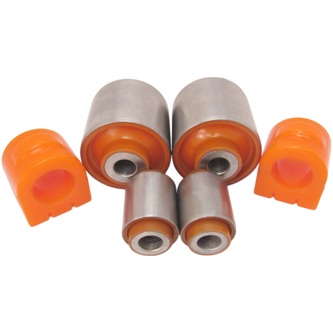 Polyurethane front suspension kit Ford Mustang 2015-: FR3Z-3078-B, MCS-190146, FR3Z-3079-B, MCS-190147, FR3Z-3078-A, MCF-2327, FR3Z-3079-A, MCF-2328, FR3Z-5484-A wholesale from PolyPro.