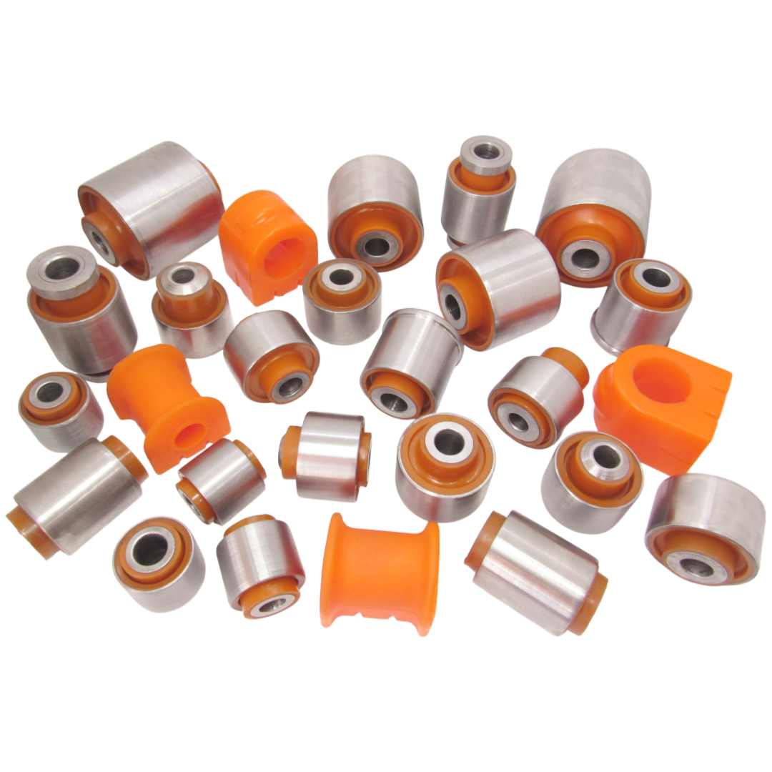 Polyurethane front and rear suspension kit Ford Mustang 2015-: FR3Z-3078-B, MCS-190146, FR3Z-3079-B, MCS-190147, FR3Z-3078-A, MCF-2327, FR3Z-3079-A, MCF-2328, FR3Z-5484-A, 5K651, 5K652, 5 282 344, 5 282 346, 2188875, 2146435, 2146431, 2146439, FR3Z-5500-J, FR3Z-5500-K, FR3Z5B759B, FR3Z-5500-C, 5 282 349, 2 161 883, 2 123 433, FR3C-5K74-2AC, FR3C-5K74-2AD, E1GC-5K74-2AXC, FR3Z-5500-D, 5 282 350, 2 148 783, 2 123 438, FR3C-5K74-3AC, FR3C-5K74-3AD, E1GC-5K74-3AXC, 5299859, 5299860, FR3C5K898AC, FR3Z-5K89-8A, 5 299 859, 5 309 231, FR3C5K898AC, E1GC5K898AXB, FR3Z-5K898-B, FR3Z5K898B, E1GZ-5K898-A, E1GZ5K898A, E1GZ-5K898-C, E1GZ5K898C, E1GZ-5K89-8A, FR3Z-5A97-2A, 5 282 202, 5 310 657, FR3C-5A97-2AC, FR3Z5B758G, FR3Z5B759D, 2376814, 2146414, 2376812, FR3Z5500J, 2188875, 2146435, 2146431, 2146439, FR3Z-5500-K, FR3Z5500K, FR3Z-5493-A, 5282193, FR3Z-5493-B wholesale from PolyPro.