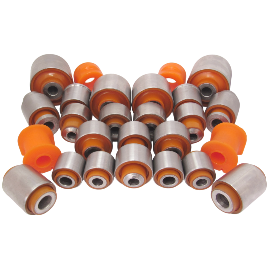 Polyurethane front and rear suspension kit Ford Mustang 2015-: FR3Z-3078-B, MCS-190146, FR3Z-3079-B, MCS-190147, FR3Z-3078-A, MCF-2327, FR3Z-3079-A, MCF-2328, FR3Z-5484-A, 5K651, 5K652, 5 282 344, 5 282 346, 2188875, 2146435, 2146431, 2146439, FR3Z-5500-J, FR3Z-5500-K, FR3Z5B759B, FR3Z-5500-C, 5 282 349, 2 161 883, 2 123 433, FR3C-5K74-2AC, FR3C-5K74-2AD, E1GC-5K74-2AXC, FR3Z-5500-D, 5 282 350, 2 148 783, 2 123 438, FR3C-5K74-3AC, FR3C-5K74-3AD, E1GC-5K74-3AXC, 5299859, 5299860, FR3C5K898AC, FR3Z-5K89-8A, 5 299 859, 5 309 231, FR3C5K898AC, E1GC5K898AXB, FR3Z-5K898-B, FR3Z5K898B, E1GZ-5K898-A, E1GZ5K898A, E1GZ-5K898-C, E1GZ5K898C, E1GZ-5K89-8A, FR3Z-5A97-2A, 5 282 202, 5 310 657, FR3C-5A97-2AC, FR3Z5B758G, FR3Z5B759D, 2376814, 2146414, 2376812, FR3Z5500J, 2188875, 2146435, 2146431, 2146439, FR3Z-5500-K, FR3Z5500K, FR3Z-5493-A, 5282193, FR3Z-5493-B wholesale from PolyPro.