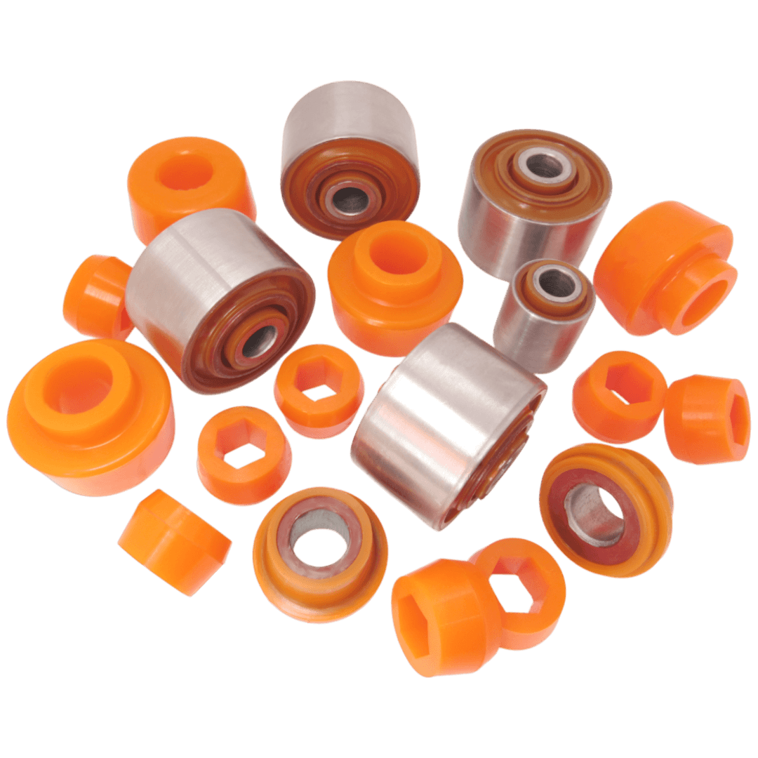 Polyurethane rear suspension kit Toyota Land Cruiser 1984-1990: 48674-60020, 48702-60020, 90385-19003, 90389-20001, TAB-094, 48706-60011, TAB-095 wholesale from PolyPro.