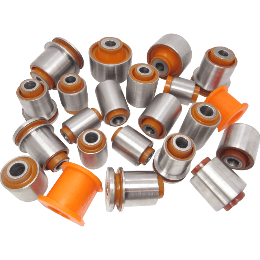 Polyurethane front and rear suspension kit Mazda Rx-8 2003-2012: F15134200B, F15134250B, F15134200A, F15134250A, F18934470, F15134300, F15134470, F15134460, F18934460, F151-34-710, F15134156, F15128500A, F15128550A, F151-28-550B, F151-28-500B, F15128200A, F15128D00B, F15128D100B, F15128600A, F15128650A, F1512845XA, F1512845XB, F151-28-45XC wholesale from PolyPro.