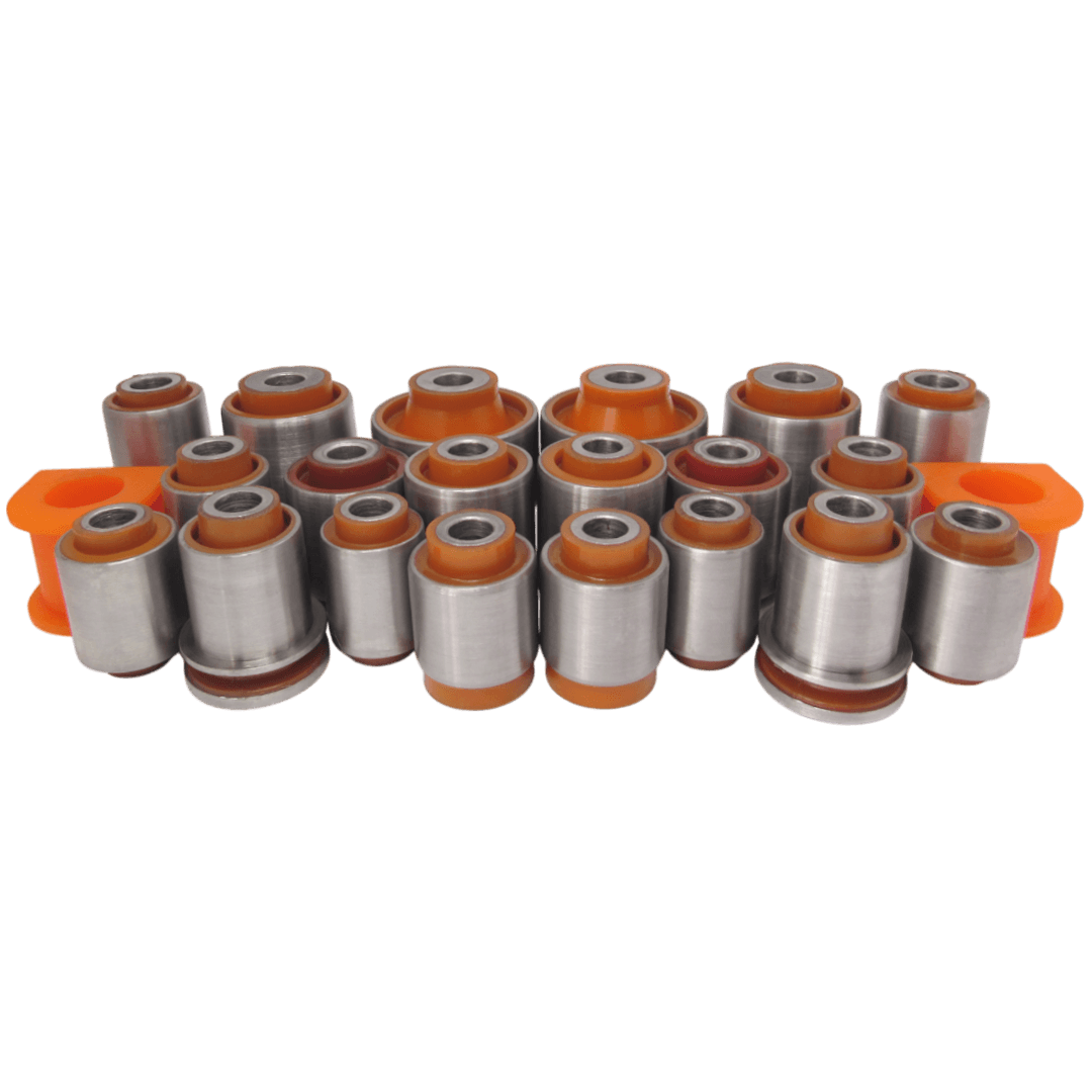 Polyurethane front and rear suspension kit Mazda Rx-8 2003-2012: F15134200B, F15134250B, F15134200A, F15134250A, F18934470, F15134300, F15134470, F15134460, F18934460, F151-34-710, F15134156, F15128500A, F15128550A, F151-28-550B, F151-28-500B, F15128200A, F15128D00B, F15128D100B, F15128600A, F15128650A, F1512845XA, F1512845XB, F151-28-45XC wholesale from PolyPro.