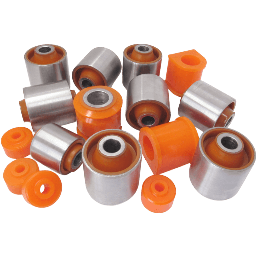 Polyurethane rear suspension kit Hyundai Terracan 2001-2007: 55816H1000, 55700 H1000, 2917220K00, 5504506J00, 5504641G00, 5511092G00, 5511192G00, 550450W022, 5504511C05, 5504511C10, 550450W001, 550450W021, 55111VB900, 55120VB002, 55120VB022, 550450W011, 4871060070, 5504541G00, 550451W201, 551103W700, 551103W710, 5504510J00, 550450W002, 551100X800, 551103W400, 5511041G00, 55110VB300, 55110VB320, 551110X800, 5512037J00, 551202W100, 5512041G00, 550450W023, 5511001J00, 5512001J00, 551200F000, 552182B100, 552182B100, 2917220K00AP, NAB-076, 55045-0W022, 55045-0W001, 55045-0W021, 55045-0W011, 55045-1W201, 55501 H1050, 55500 H1010, 55500 H1050, 55503 H1001, 55045-0W024, 55045-1W202, 55045-0W002, 55045-0W023, 2917220-K00, 55045-0W000, TAB-132, 48710-60080, 55816 H1100 wholesale from PolyPro.