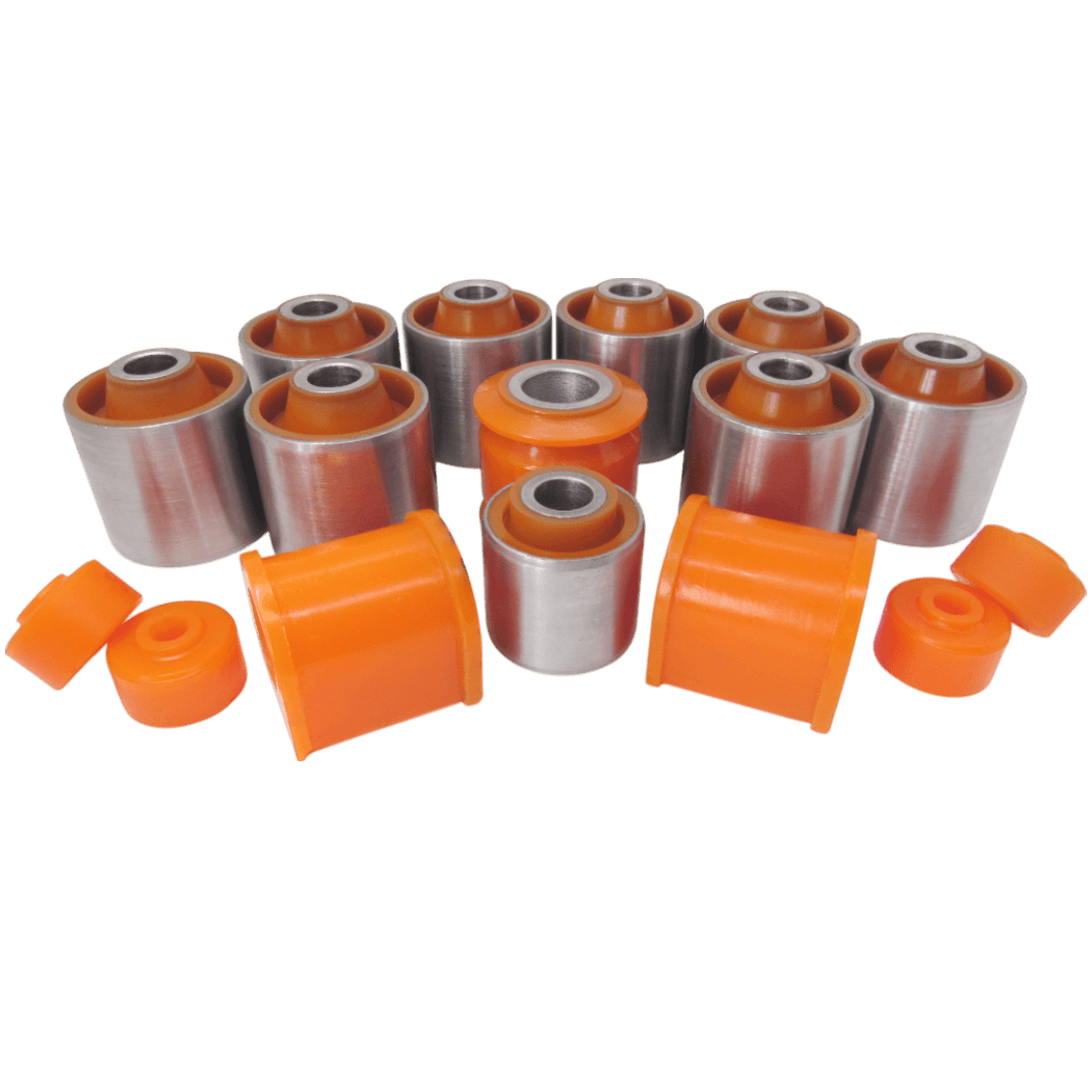 Polyurethane rear suspension kit Hyundai Terracan 2001-2007: 55816H1000, 55700 H1000, 2917220K00, 5504506J00, 5504641G00, 5511092G00, 5511192G00, 550450W022, 5504511C05, 5504511C10, 550450W001, 550450W021, 55111VB900, 55120VB002, 55120VB022, 550450W011, 4871060070, 5504541G00, 550451W201, 551103W700, 551103W710, 5504510J00, 550450W002, 551100X800, 551103W400, 5511041G00, 55110VB300, 55110VB320, 551110X800, 5512037J00, 551202W100, 5512041G00, 550450W023, 5511001J00, 5512001J00, 551200F000, 552182B100, 552182B100, 2917220K00AP, NAB-076, 55045-0W022, 55045-0W001, 55045-0W021, 55045-0W011, 55045-1W201, 55501 H1050, 55500 H1010, 55500 H1050, 55503 H1001, 55045-0W024, 55045-1W202, 55045-0W002, 55045-0W023, 2917220-K00, 55045-0W000, TAB-132, 48710-60080, 55816 H1100 wholesale from PolyPro.