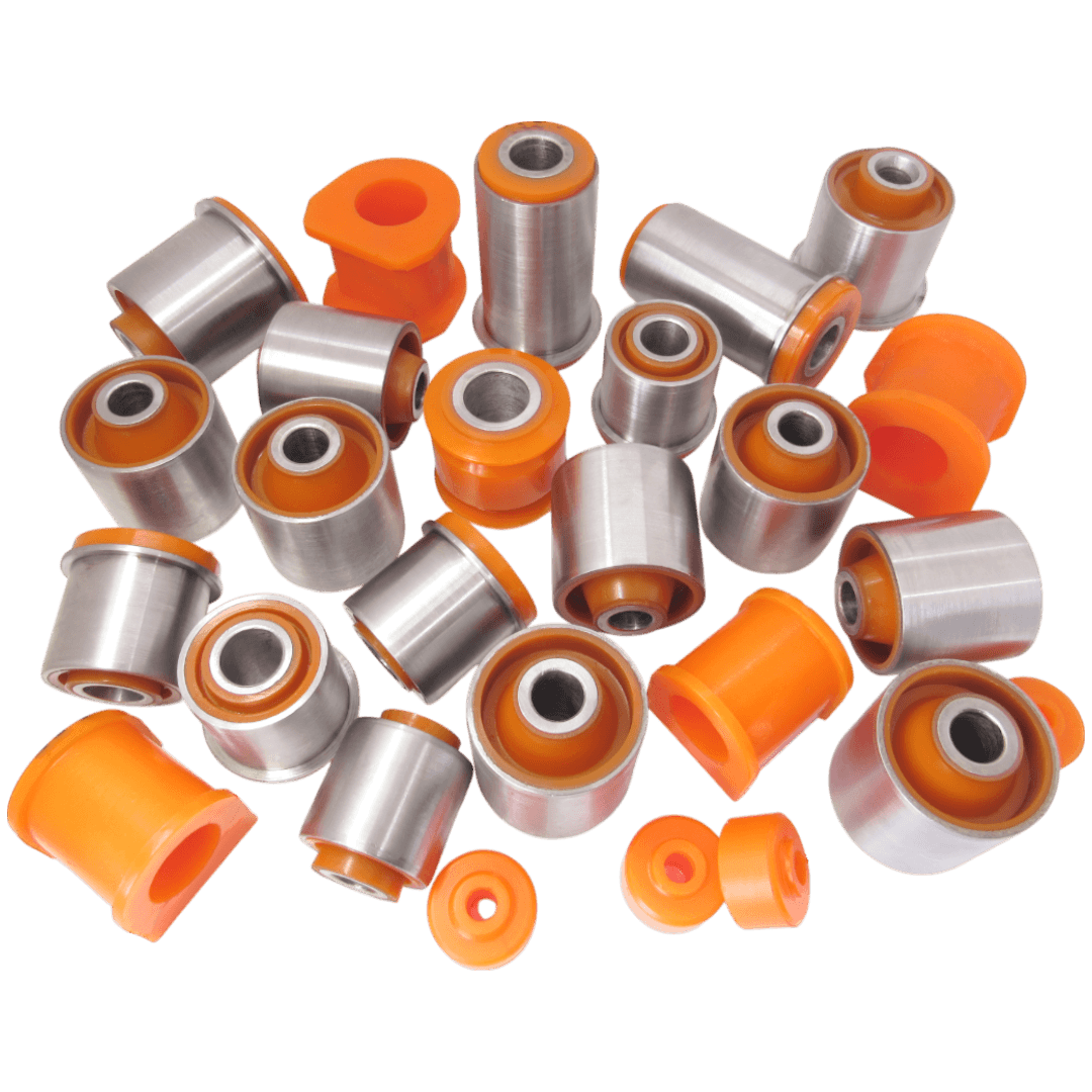 Polyurethane front and rear suspension kit Hyundai Terracan 2001-2007: 55816H1000, 55700 H1000, 2917220K00, 5504506J00, 5504641G00, 5511092G00, 5511192G00, 550450W022, 5504511C05, 5504511C10, 550450W001, 550450W021, 55111VB900, 55120VB002, 55120VB022, 550450W011, 4871060070, 5504541G00, 550451W201, 551103W700, 551103W710, 5504510J00, 550450W002, 551100X800, 551103W400, 5511041G00, 55110VB300, 55110VB320, 551110X800, 5512037J00, 551202W100, 5512041G00, 550450W023, 5511001J00, 5512001J00, 551200F000, 552182B100, 552182B100, 2917220K00AP, NAB-076, 55045-0W022, 55045-0W001, 55045-0W021, 55045-0W011, 55045-1W201, 55501 H1050, 55500 H1010, 55500 H1050, 55503 H1001, 55045-0W024, 55045-1W202, 55045-0W002, 55045-0W023, 2917220-K00, 55045-0W000, TAB-132, 48710-60080, 55816 H1100, 54553-H1100, 40Z0561-OYO, 54430H1100, MB633870, 54564H1000, MAB011, 54564 H1000, 54564-H1000, MAB-011, MB109662, 54816 H1100, HYSB-TERF wholesale from PolyPro.