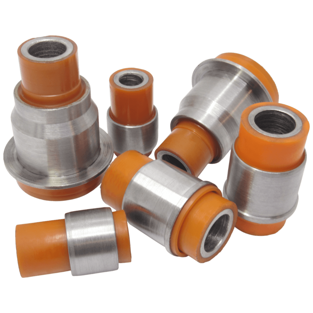Polyurethane bushings front subframe kit Nissan Cube 2002-2008: A 415 332 09 00, 82 00 361 269, 82 00 361 270, NAB115KIT, 8200197453, 8200197452, 54525EL000, 54525AX001, 54525AX002, 54525ED001, 54524EL000, 54524AX001, 54524AX600, 54524BC01A, 54524ED001, 54524ED50A, 54524ED50B, 8200127321, 54525AX600, 54525BC01A, 54525ED500, 54525ED50A, 8200127324, 82001-27321, 82001-27324, 82001-97452, 82001-97453, 8200275524, 54400-4AT0A, 544004AT0A, 54400EN000, 54400EN00A, 54400EN01A, 8200742904, RNABM2, 82 00 275 524, 54400-EN000, 54400-EN00A, 54400-EN01A, 82 00 742 904, RNAB-M2, NAB-Z12R, 54400-EW00B, 8200500491, 82 00 181 920, 82 00 275 525, 82 00 503 491, 82 00 742 907, 82 00 742 906, 54400-EM30A, 54400-AX001, 54400-JX30A, 54400-JX01A, 54400-4MD5A, 54400-ED511, 54400-JJ40A, 54400-JX00A, 54400-EM30B, 54400-AX002, 54400-BC12A, 54400-ED000, 54400-BC10A, 54400-BC11A, 544003U801, 54400EL00A, 54400-EW000, 54400-ED501, 54400-EE500, ZRZ-RE-003, 82 00 475 469, 82 00 371 332, 82 00 766 078, 82 00 766 079, 82 00 766 085, 54400-9U22A, 54400-9U21A, 54400-9U000, 54400-9U23A, 54400-AX602, 82002-75524, 82007-42904, 54400-3U800, 54400-EL00B, 54400-EM30C wholesale from PolyPro.