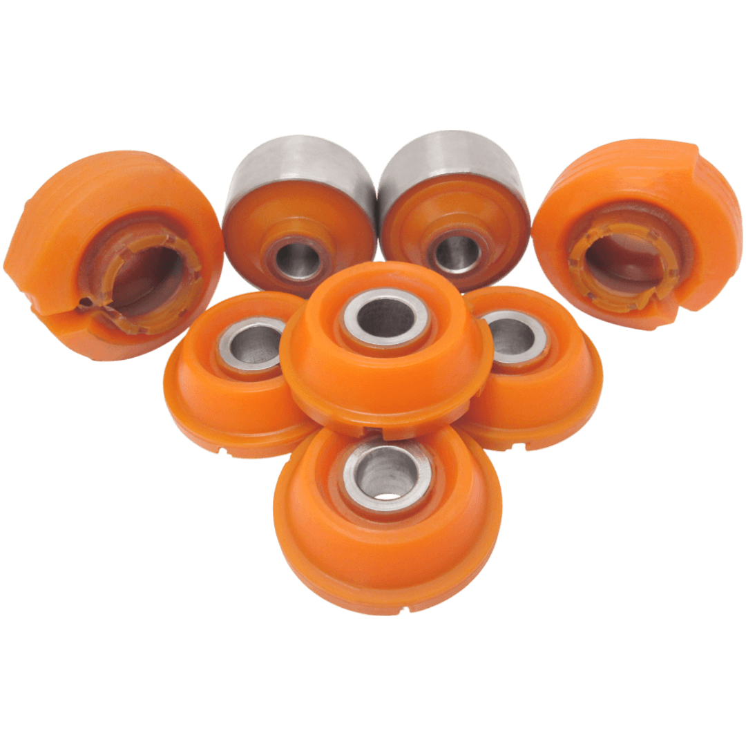 Polyurethane front suspension kit Audi 100 1990-1994: 4A0407181A, 4A0407181, 4A0407181B, 1004070013HD, 4A0407183D, 1004070017HD, 447407152A, 4A0411327A, 4A0411327F, 4A0411327J, 4A0411327G wholesale from PolyPro.