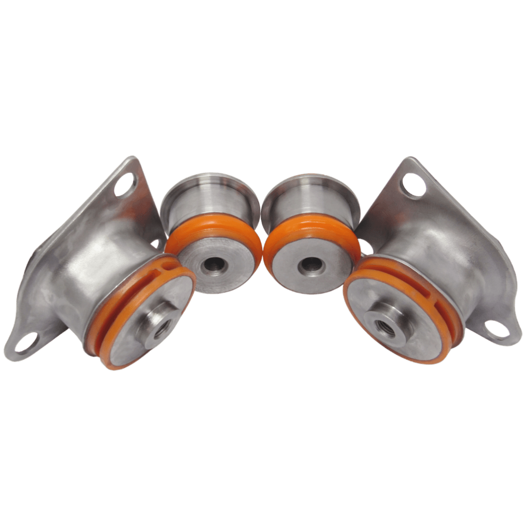 Polyurethane bushings front subframe kit Audi 100 1990-1994: 4A0399415, 4A0399415B, 1003990012, 4A0399419E, 4A0399419, 4A0399419D, 4A0399419C, 1003990011, 4A0399419L, 4A0399420E, 4A0399420, 4A0399420L, 4A0 399 420 D wholesale from PolyPro.