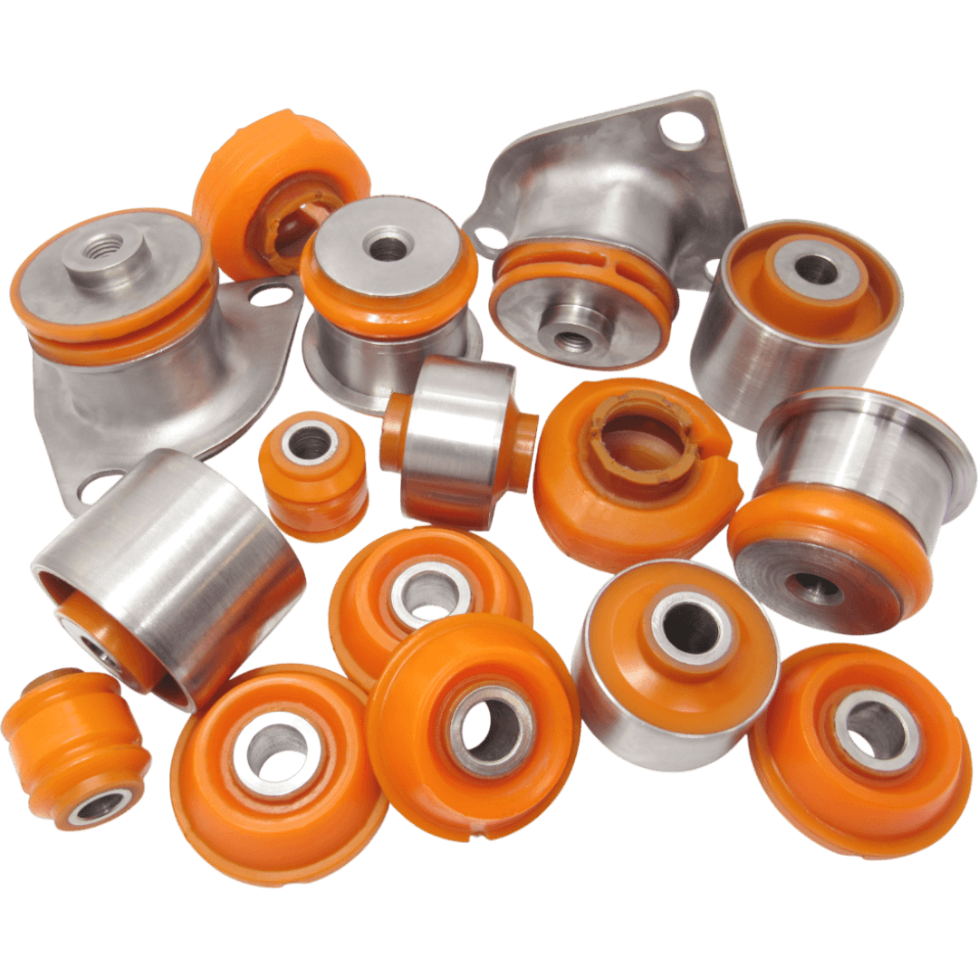 Polyurethane front and rear suspension kit Audi 100 1990-1994: 4A0407181A, 4A0407181, 4A0407181B, 1004070013HD, 4A0407183D, 1004070017HD, 447407152A, 4A0411327A, 4A0411327F, 4A0411327J, 4A0411327G, 4A0399415, 4A0399415B, 1003990012, 4A0399419E, 4A0399419, 4A0399419D, 4A0399419C, 1003990011, 4A0399419L, 4A0399420E, 4A0399420, 4A0399420L, 4A0 399 420 D, 4A0 511 247, 100 511 0005, 431505172, 1005050001, 4A0 505 175 wholesale from PolyPro.
