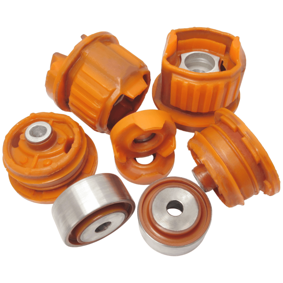 Polyurethane bushings rear subframe kit Mercedes-Benz 210 1995-2002: A 210 350 59 08, 10257, 510556S, 400 911 755, 35702, C8958, 15024 01, ME-RK-7990, 10 79 0014, 849315 KIT, 77-10068-SX, A2103505908, A 140 500 00 00, A 129 351 21 42, 12399, 1350100600, ME-BS015, ME-BS015, 77-00987-SX, 401 327, A 202 350 96 08, A 202 350 58 08, A 140 350 49 41, A 140 350 45 41, A 210 351 19 42, A 140 350 88 08, 5127 690AA, 5127690AA, 51267, 25430 01, 25431 01, 10 93 6486, A2023509608, A2023505808, A1403504941, A1403504541, A2103511942, A1403508808, 2543001, 2543101, 10936486, A 202 350 35 08, A2103505808, 271490, FT2167, 5189, 14899, 510554S, 400 538 755, 560550, 35733, 1350101310, C8957, 19946 01, 19946 02, 24069, 36973, 014 035 0026, EM4786, RH20-3002, 2606017, 849314 KIT, V30-7331, A 210 350 58 08 wholesale from PolyPro.