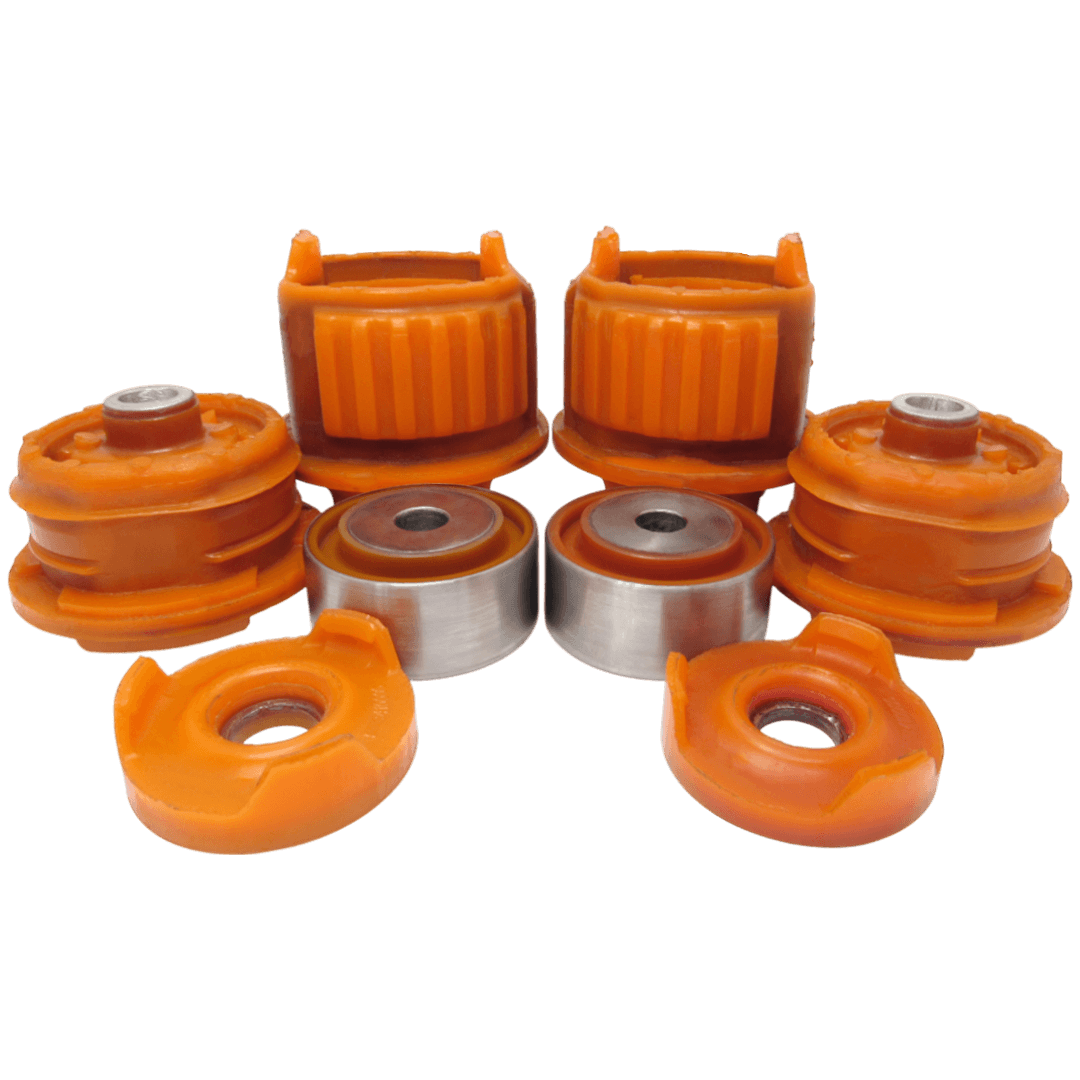 Polyurethane bushings rear subframe kit Mercedes-Benz 210 1995-2002: A 210 350 59 08, 10257, 510556S, 400 911 755, 35702, C8958, 15024 01, ME-RK-7990, 10 79 0014, 849315 KIT, 77-10068-SX, A2103505908, A 140 500 00 00, A 129 351 21 42, 12399, 1350100600, ME-BS015, ME-BS015, 77-00987-SX, 401 327, A 202 350 96 08, A 202 350 58 08, A 140 350 49 41, A 140 350 45 41, A 210 351 19 42, A 140 350 88 08, 5127 690AA, 5127690AA, 51267, 25430 01, 25431 01, 10 93 6486, A2023509608, A2023505808, A1403504941, A1403504541, A2103511942, A1403508808, 2543001, 2543101, 10936486, A 202 350 35 08, A2103505808, 271490, FT2167, 5189, 14899, 510554S, 400 538 755, 560550, 35733, 1350101310, C8957, 19946 01, 19946 02, 24069, 36973, 014 035 0026, EM4786, RH20-3002, 2606017, 849314 KIT, V30-7331, A 210 350 58 08 wholesale from PolyPro.