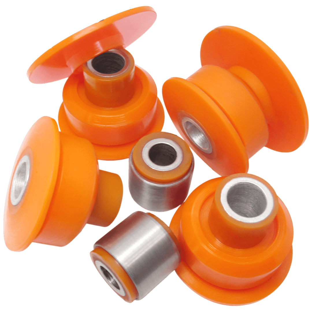 Polyurethane bushings front subframe kit Mitsubishi Eclipse 1995-1999: MR244103, J45017AYMT, MAB-4EA3, 0401-4EA3, PSE10249, 87-72050-SX, YF23005, MB949518, MB303626, J45017CYMT, 0401-3EA3, M2512FB, MAB-3EA3, PSE11159, MB871921, J45017BYMT, PSE10248, MAB-013, MB870742, MAB-5EA3, YF23027, MB871921, J45017BYMT, PSE10248, MAB-013, MAB-5EA3, MB 870742 wholesale from PolyPro.