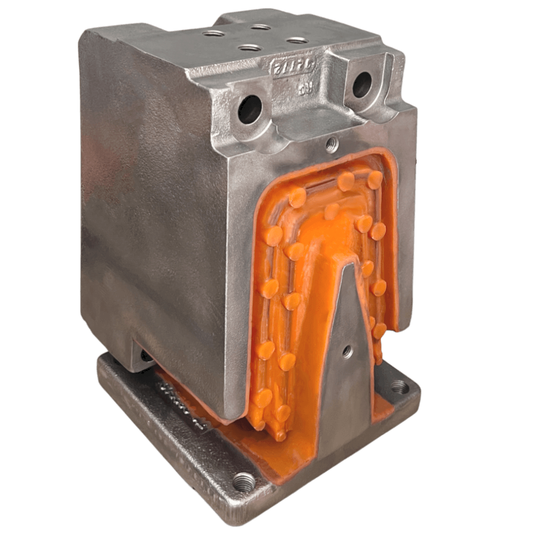 Polyurethane front cushion of track roller tractor Case Quadtrac 550 RECONSTRUCTION OF YOUR: 379696 A2, R0 325524, RC 32412, 323099 A2, 379696A2, R0325524, RC32412, 323099A2, 389763A1, 389763 A1 wholesale from PolyPro.