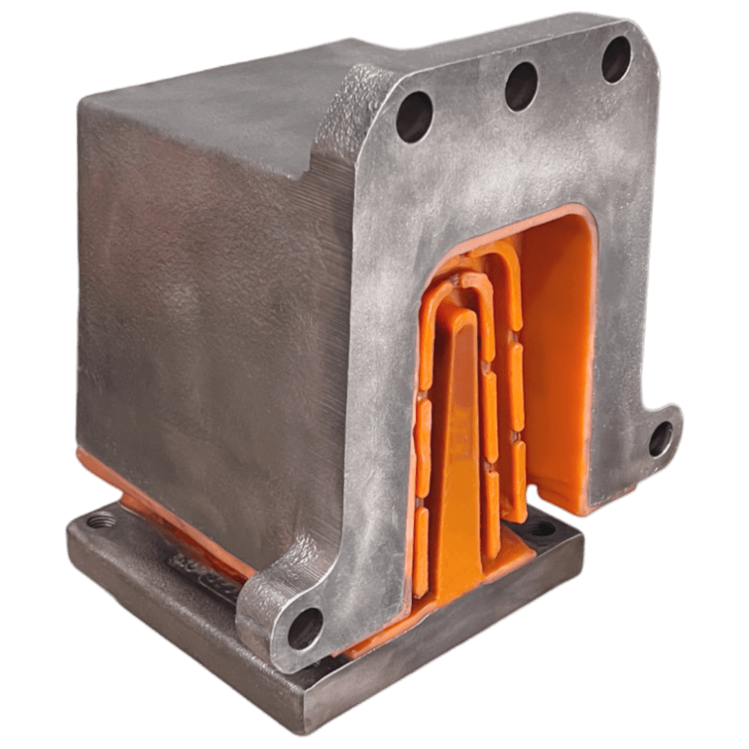 Polyurethane rear cushion of track roller tractor Case Quadtrac 550 RECONSTRUCTION OF YOUR: 379696 A2, 379696A2, 32552, 389761A1, 389761 A1 wholesale from PolyPro.