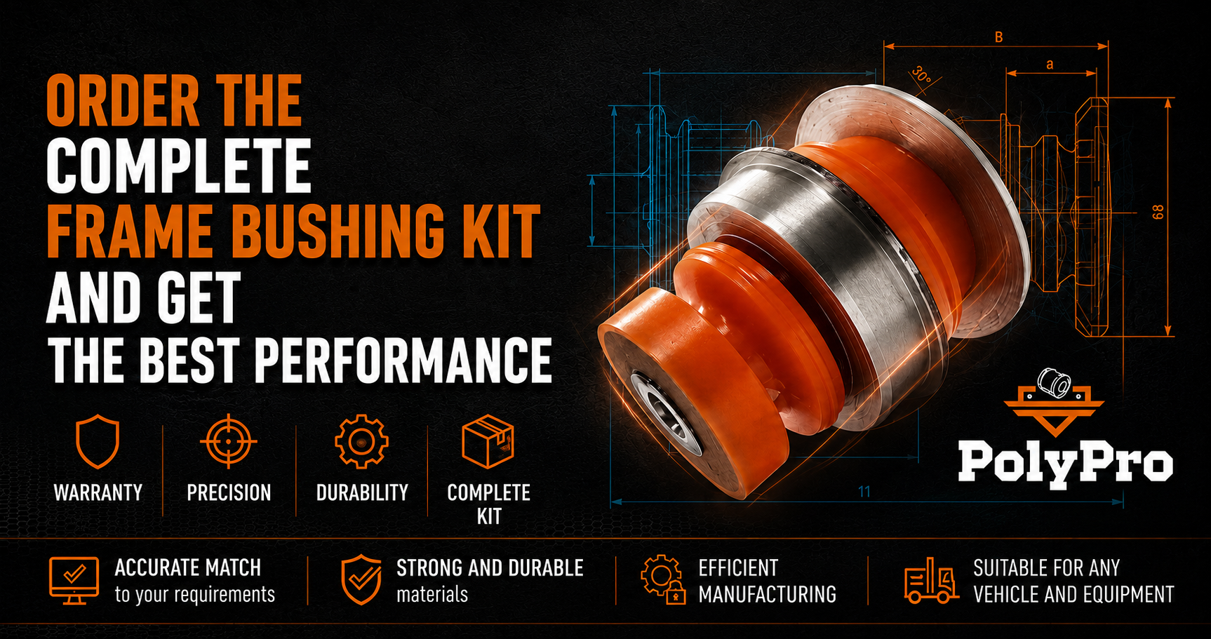 Frame & Body Mount Bushings by PolyPro — photo 4