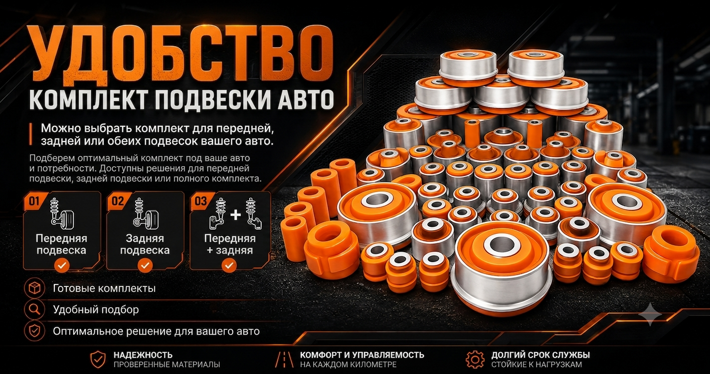Наборы сайлентблоков и втулок PolyPro — фото 1