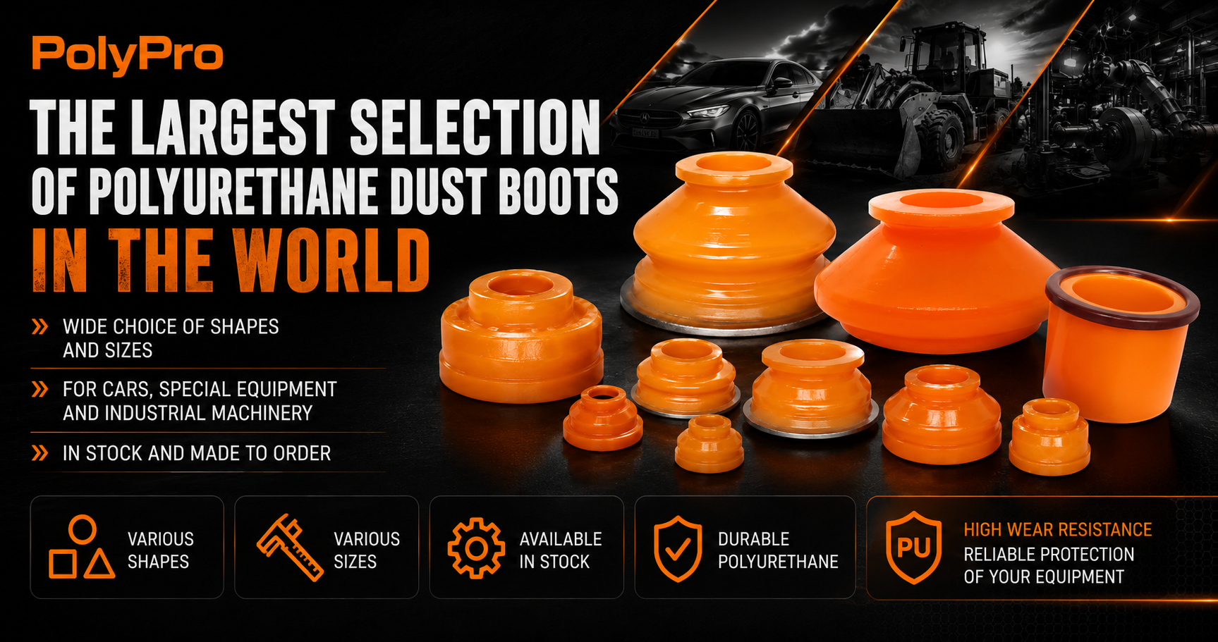 Press-Fit Polyurethane Ball Joint Boots by PolyPro — photo 2