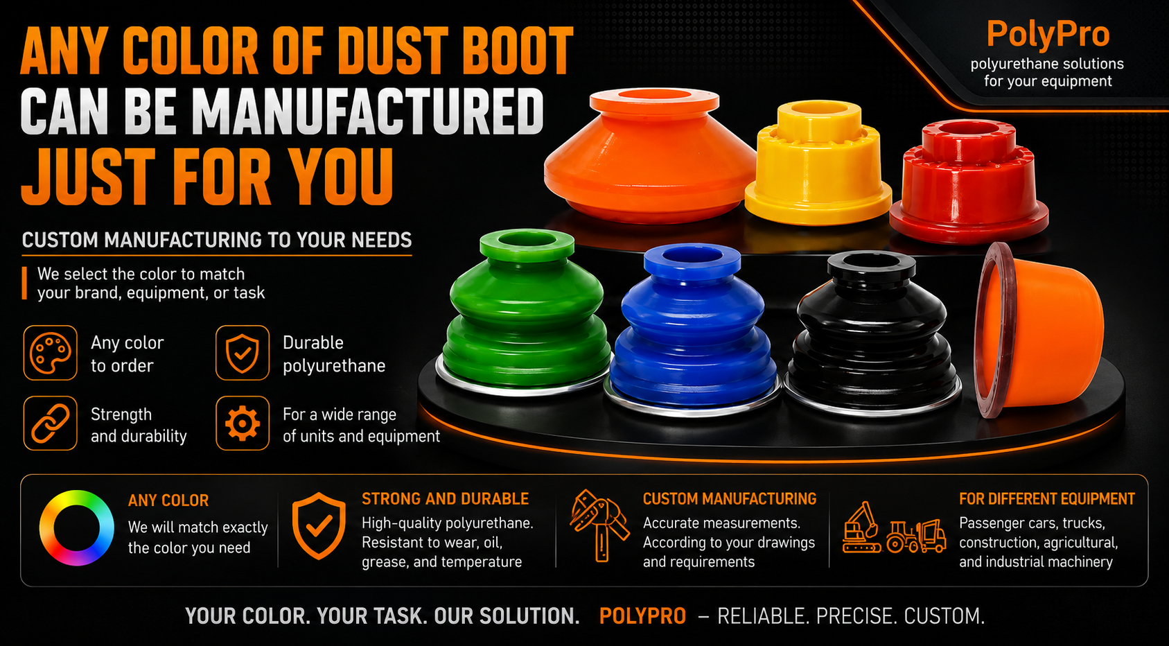 Press-Fit Polyurethane Ball Joint Boots by PolyPro — photo 3
